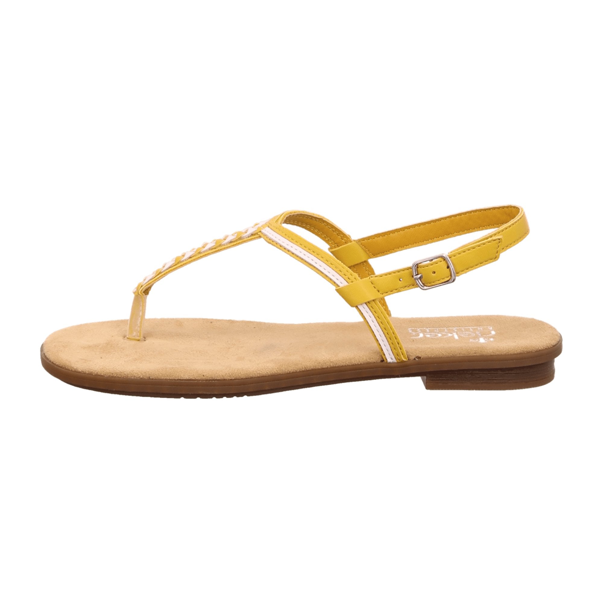Rieker Women's Yellow Toe Post Sandals 64297-68 Spring Summer Fashion