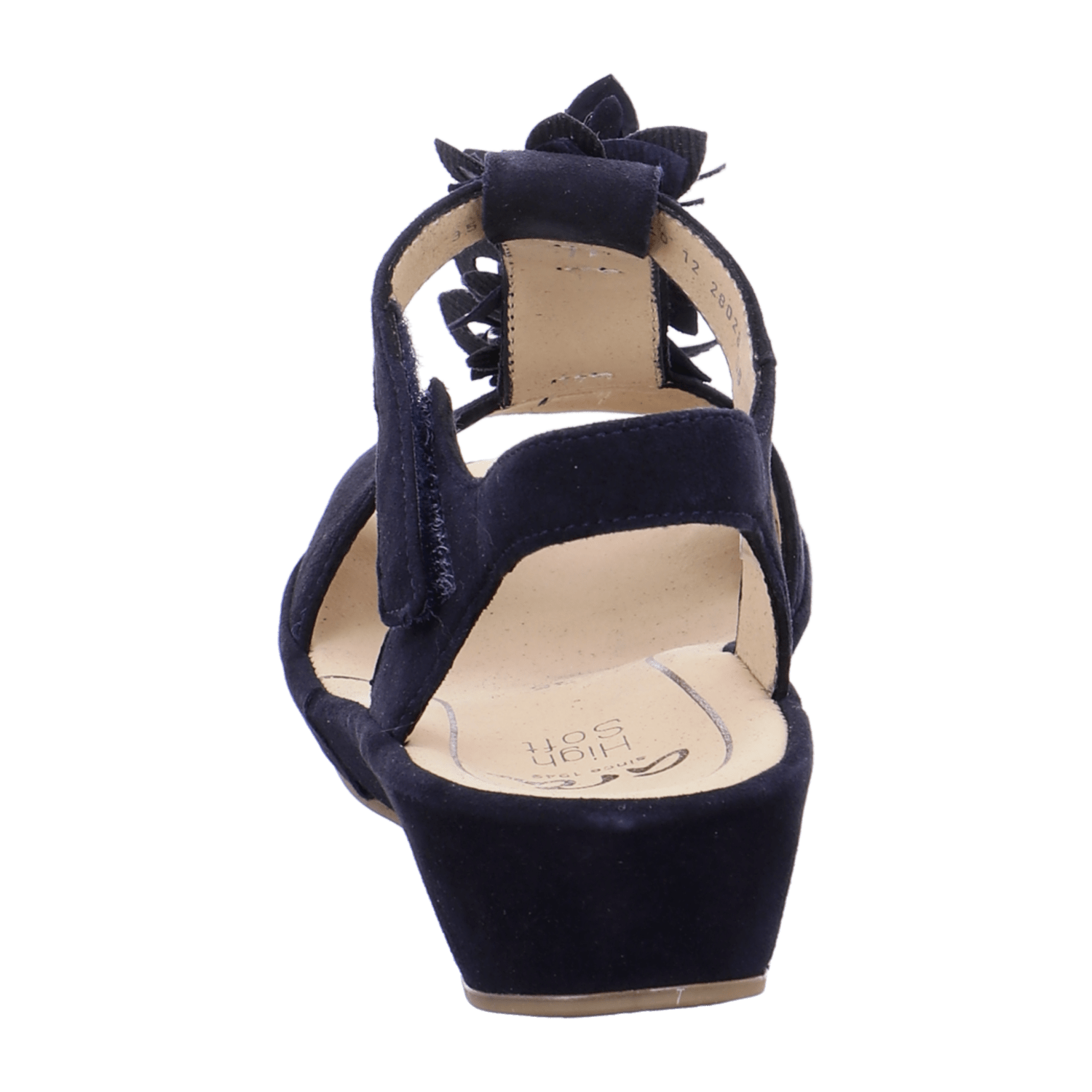 ARA CAPRI Women's T-Bar Sandals with Hook-and-Loop Fastening in Blue Suede