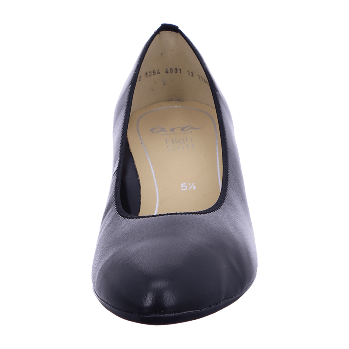 ARA KNOKKE KNOK Women's Pumps Black Smooth Leather Closed Toe Slip-On - Bartel-Shop