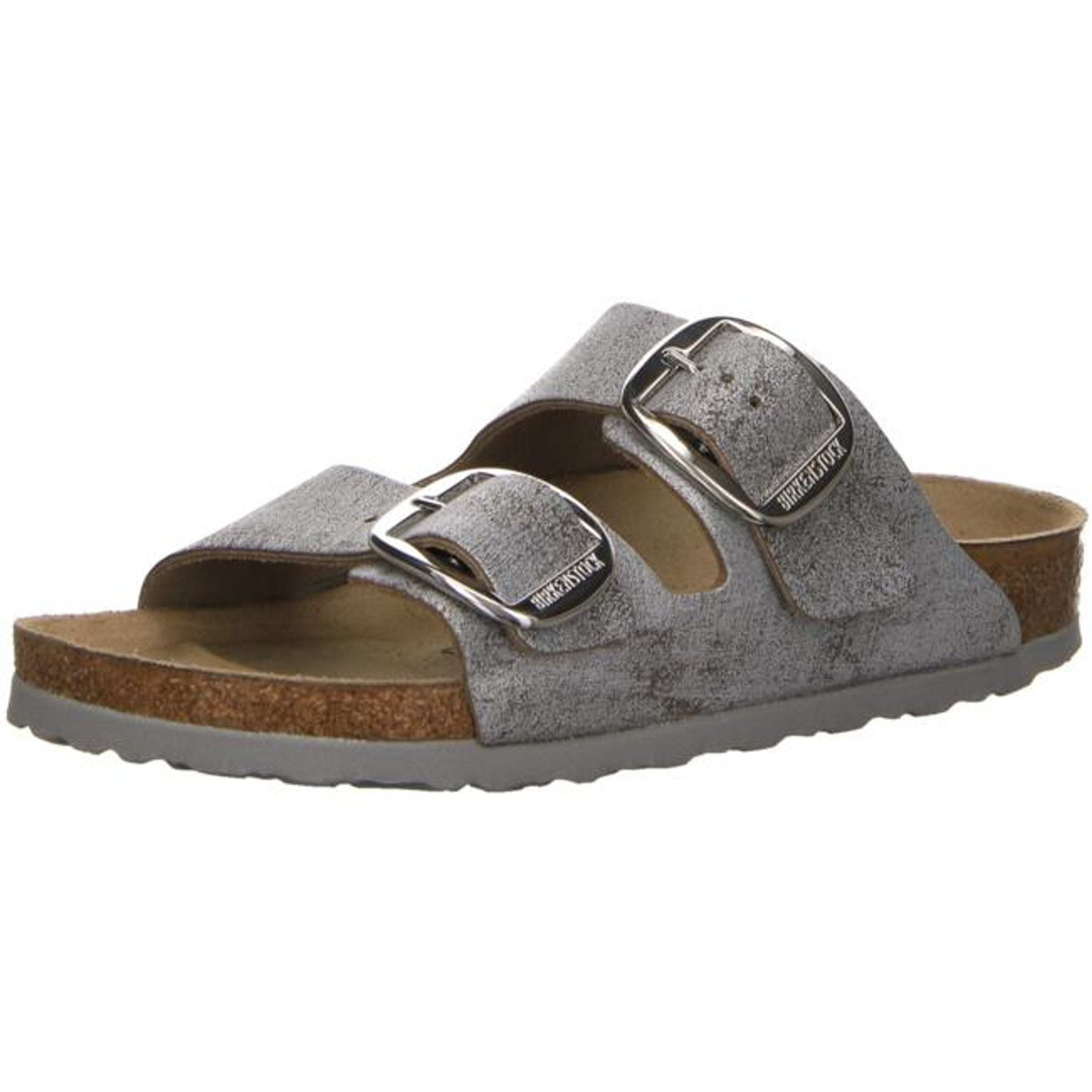 Birkenstock Arizona Big Buckle Washed Metallic Blue Slides Sandals Thongs Slippers narrow - Bartel-Shop