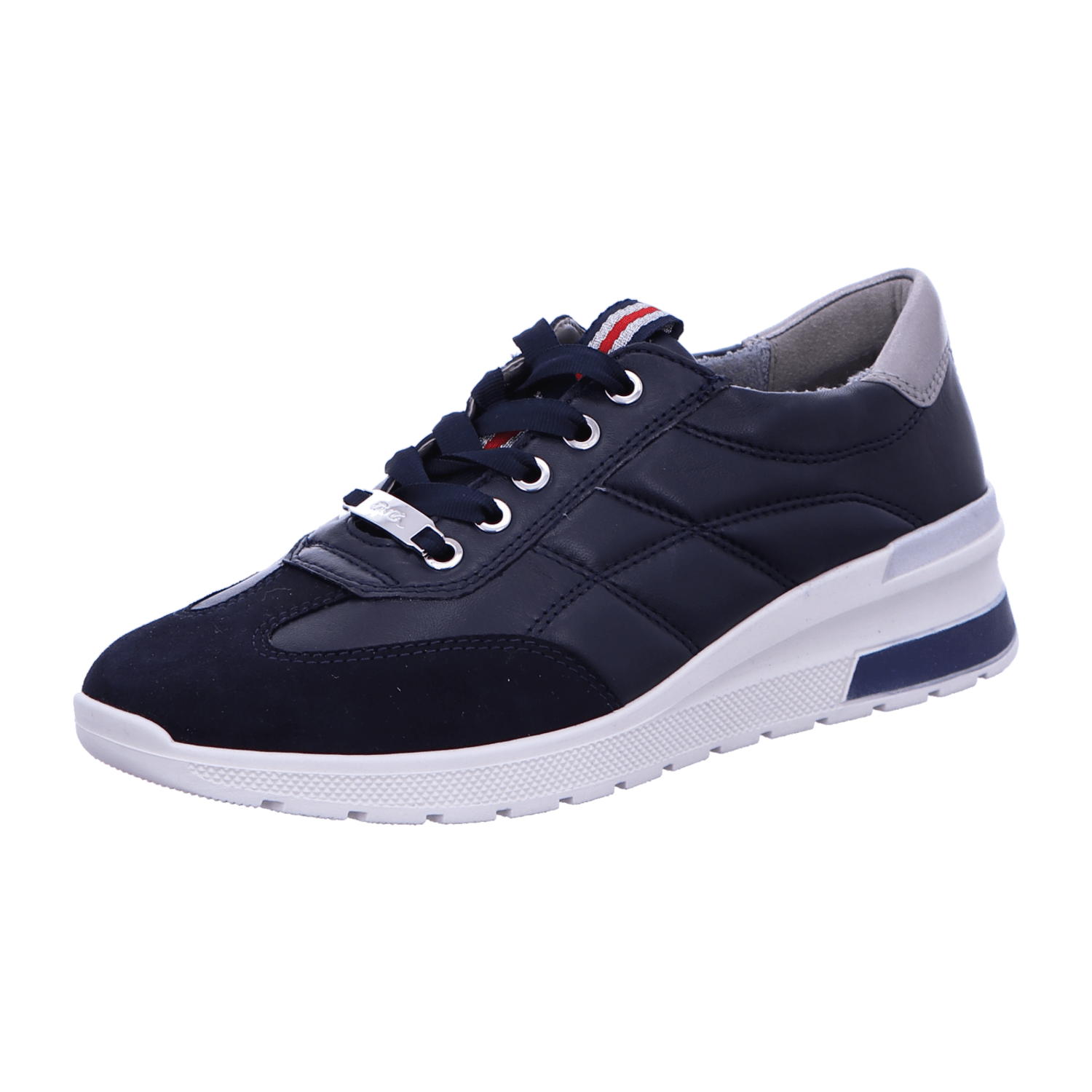 ARA NEAPLE NEAP Women's Low-Top Lace-Up Shoes in Blue Smooth Leather with EVA Sole