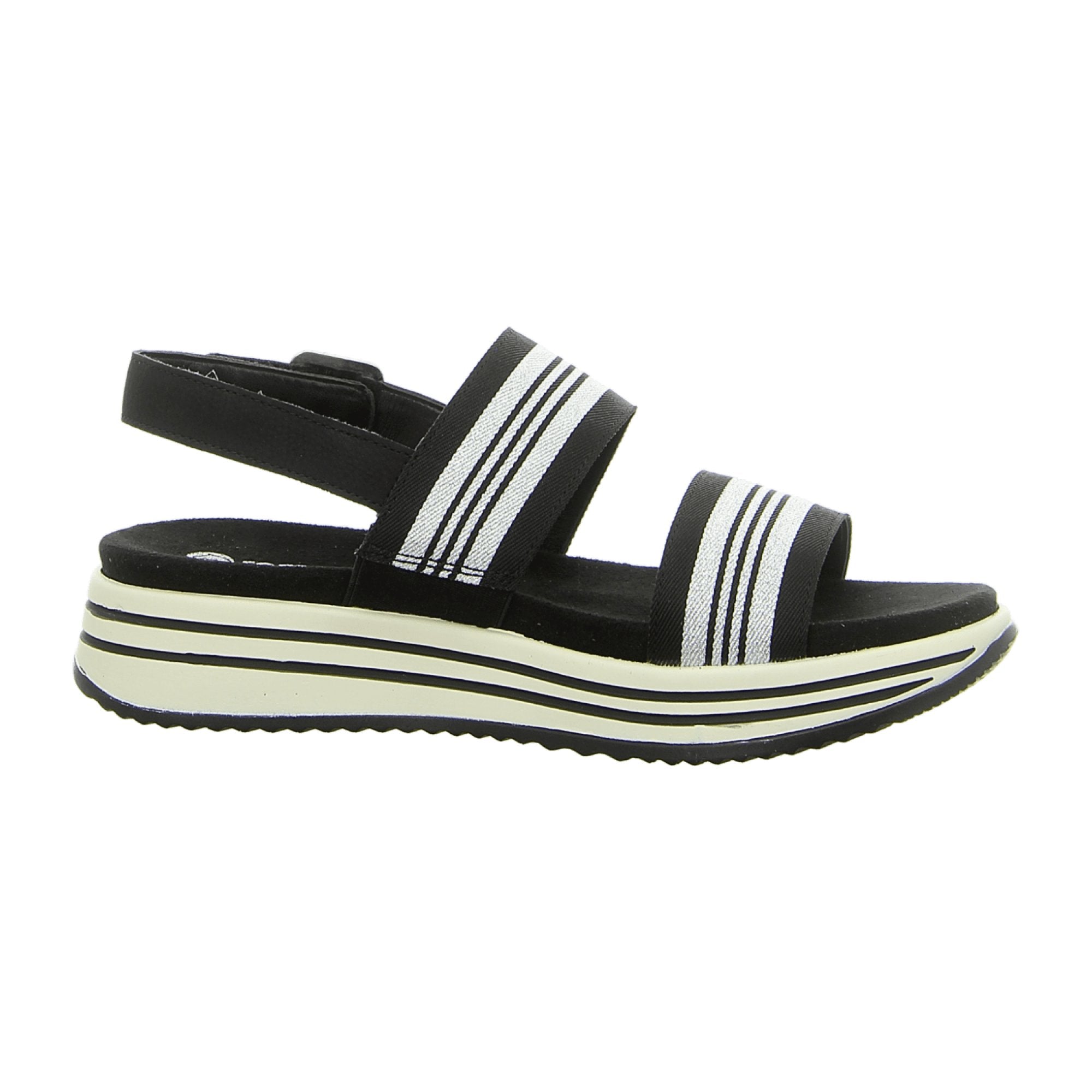 Remonte Morelia Black Women's Shoes with Velcro Closure and Flat Heel