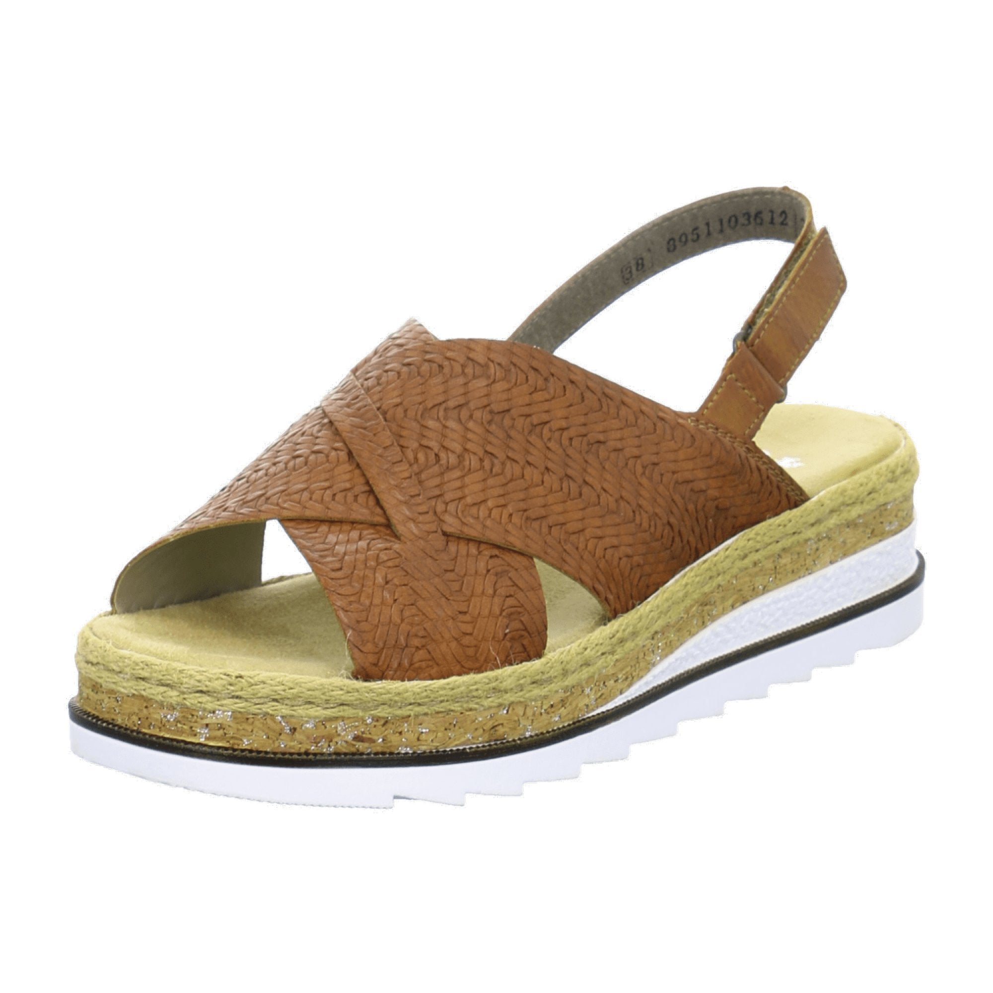 Rieker Women's Brown Sandalettes with Comfortable Cushioned Sole and Straps