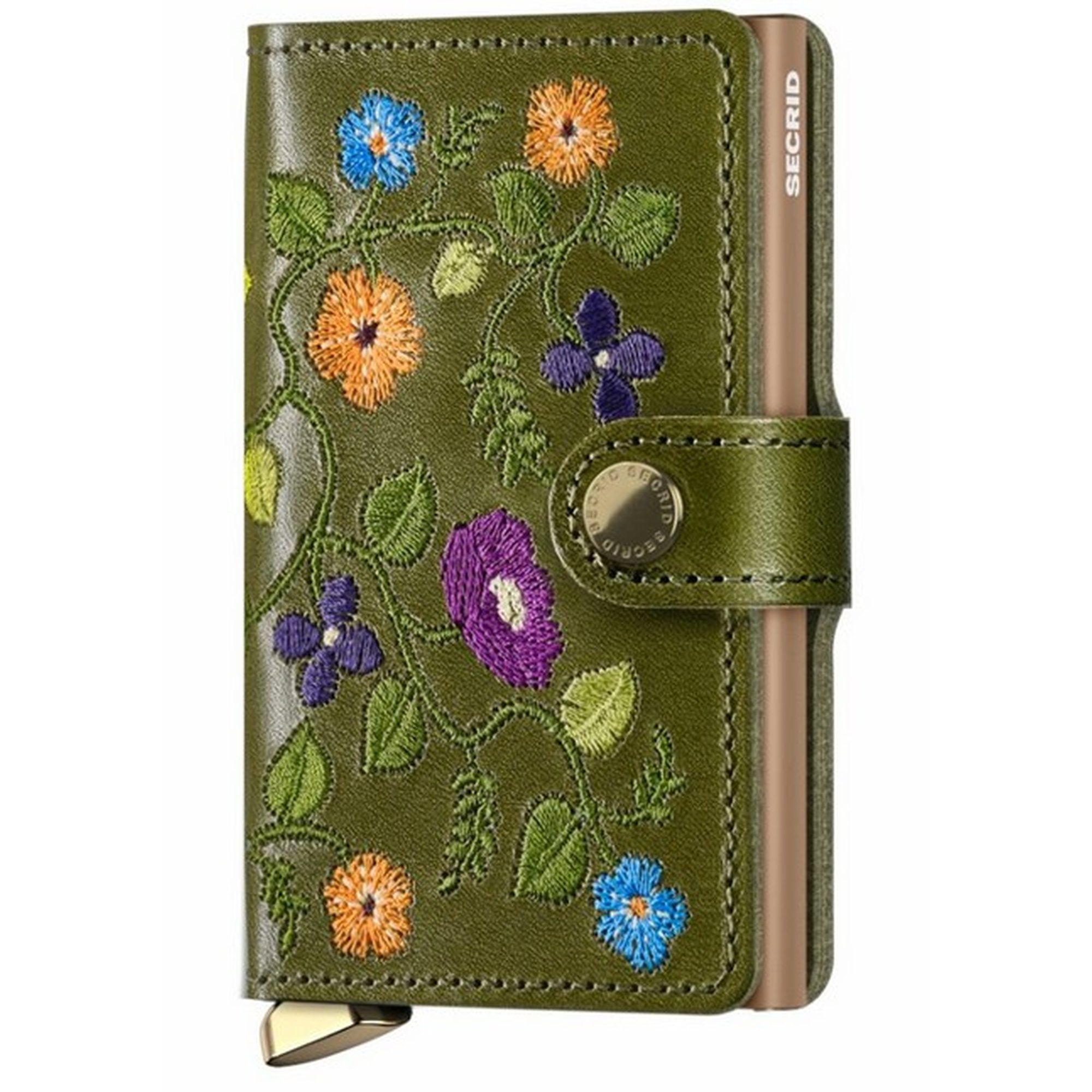 secrid Miniwallet Wallet RFID Protection money card leather Stitch Floral