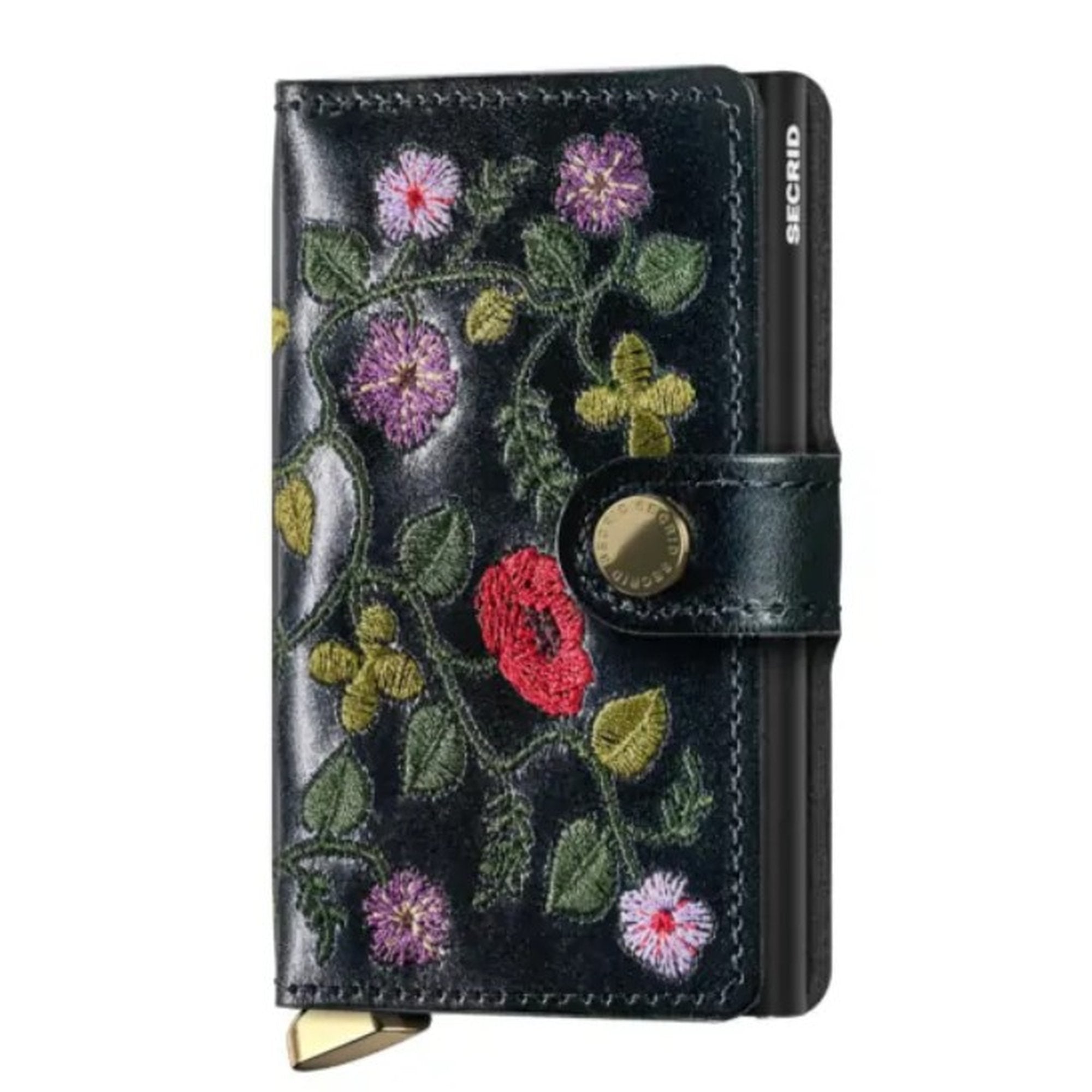 secrid Miniwallet Wallet RFID Protection money card leather Stitch Floral
