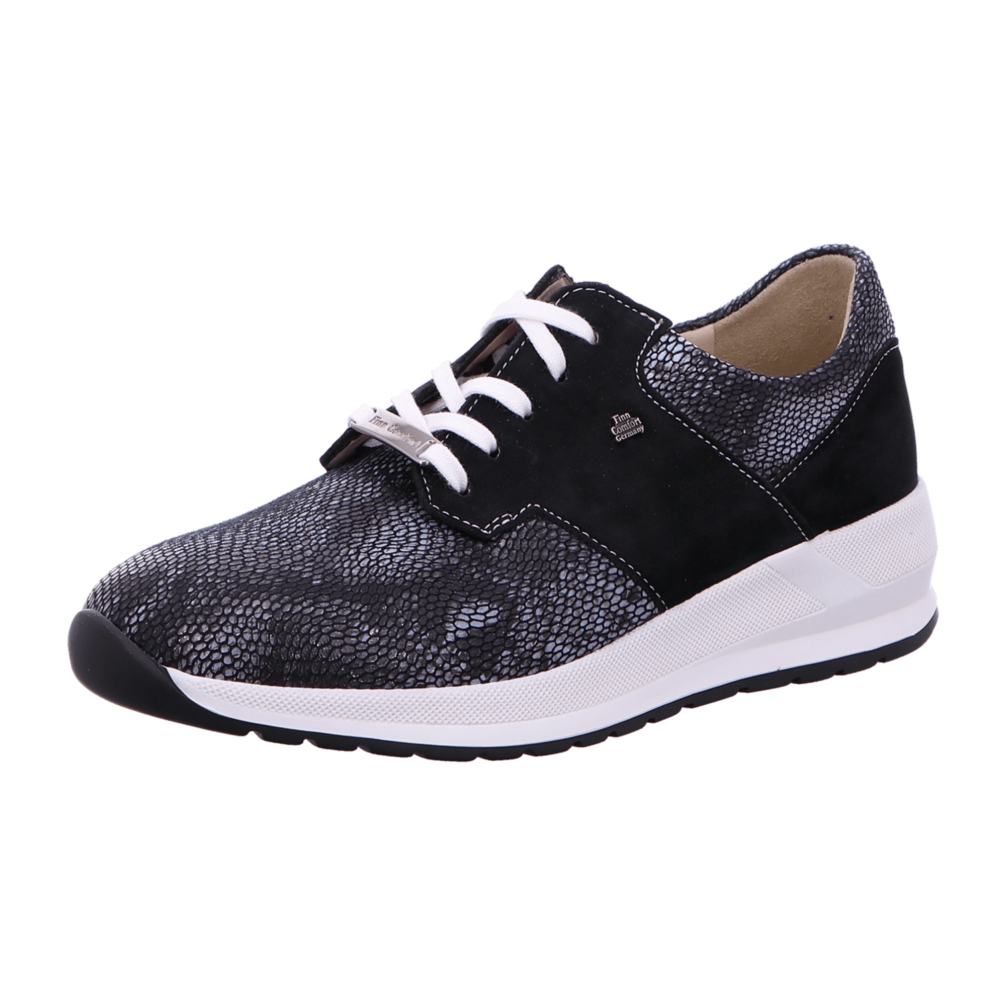 Finn Comfort Women's Black Comfortable Lace-up Shoes - Stylish & Durable