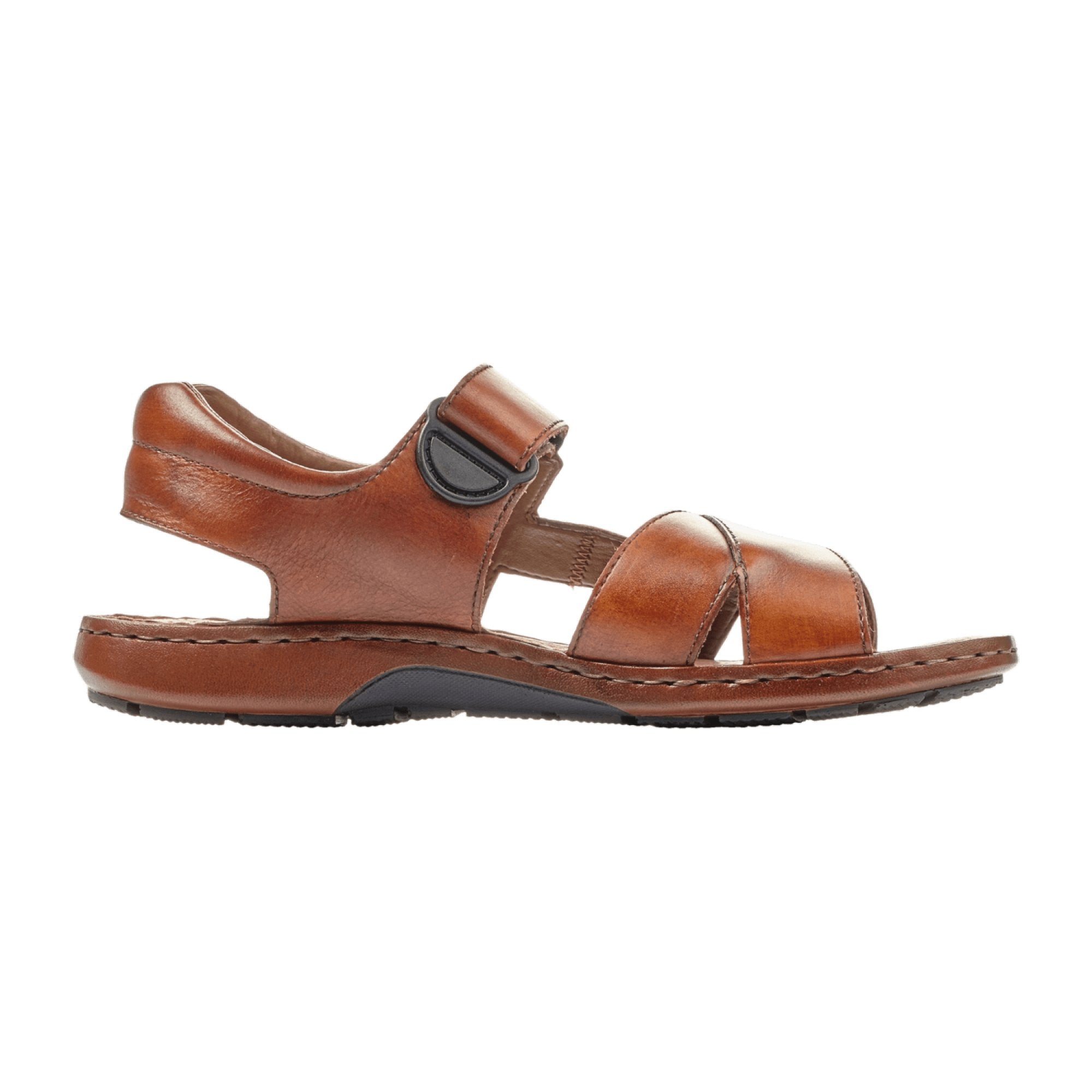 Rieker Men's Brown Slip-On Sandals with Comfort Footbed and Adjustable Strap