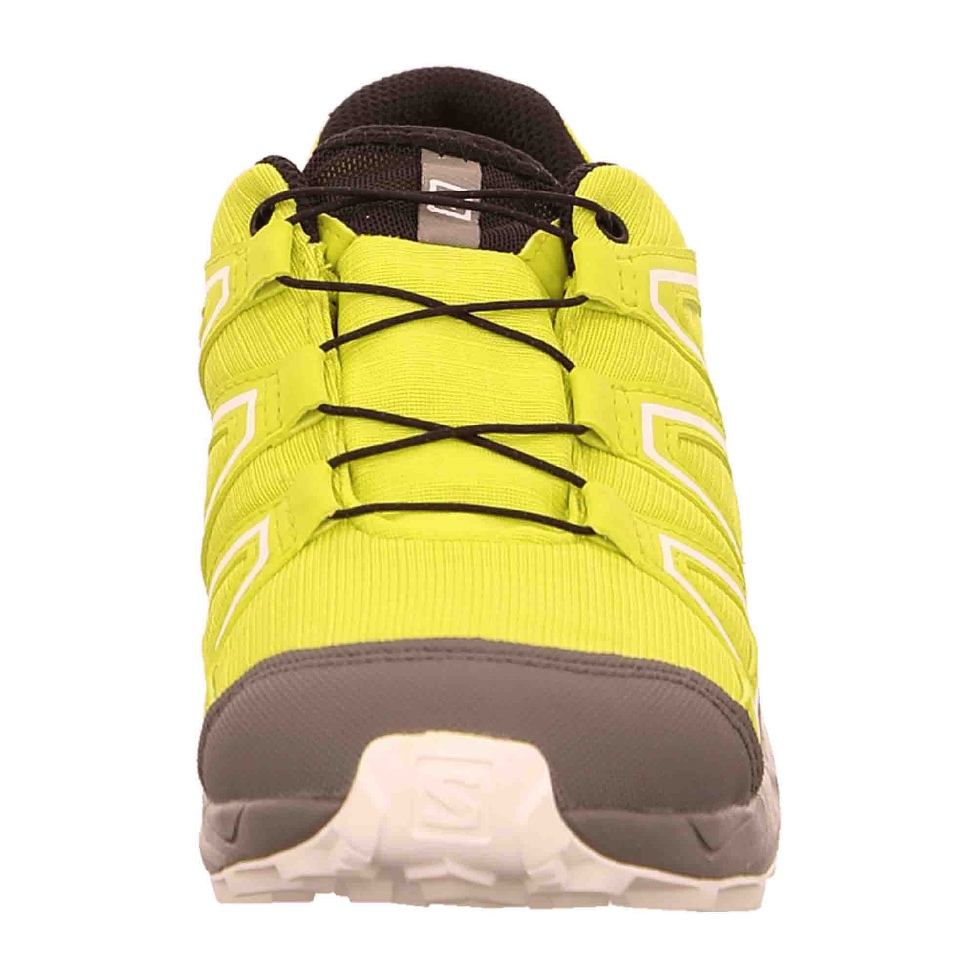 Salomon running shoes for boys for children, green