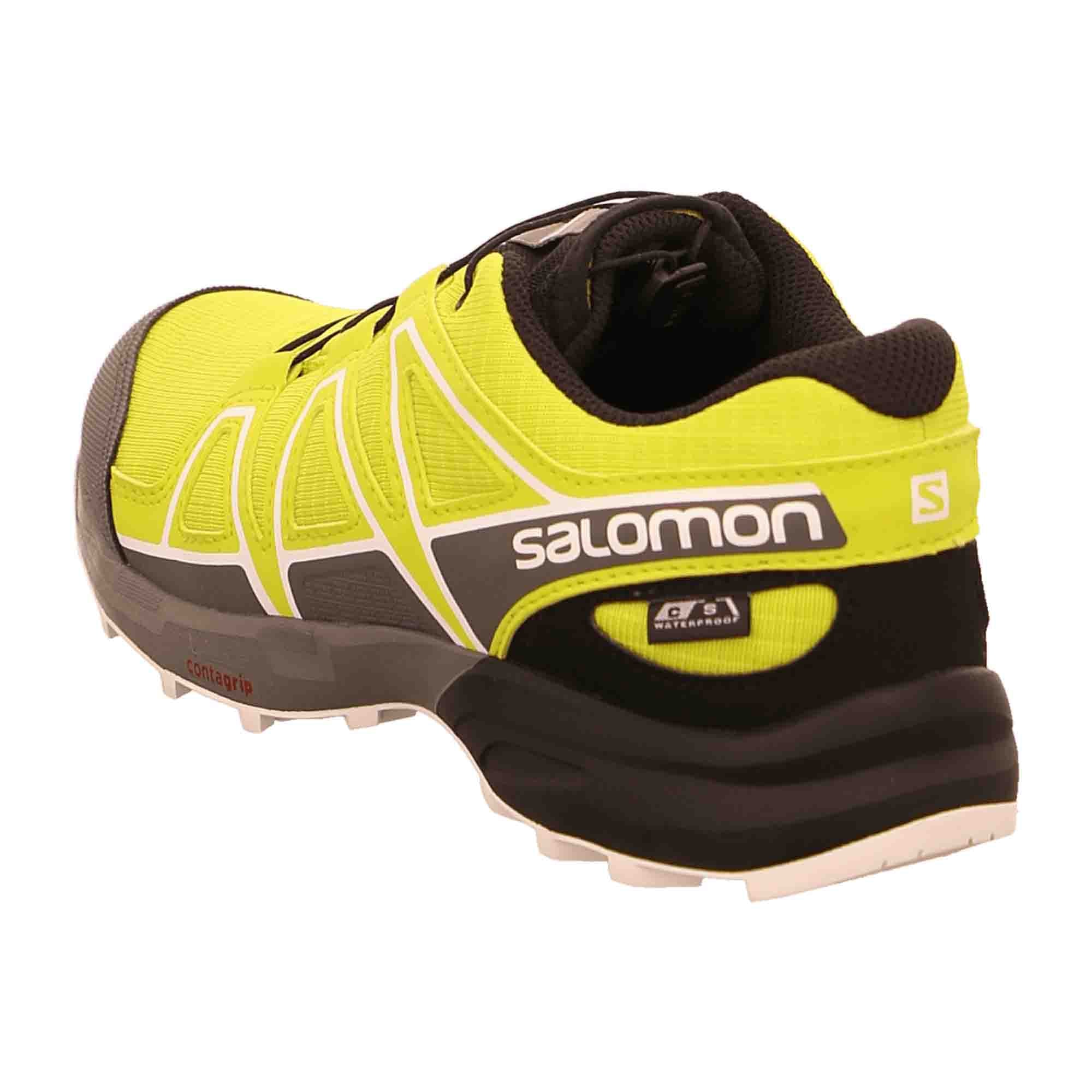 Salomon running shoes for boys for children, green