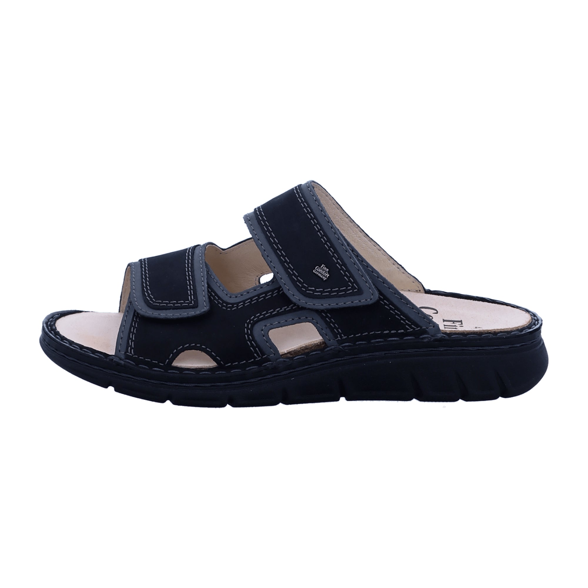 Finn Comfort Thasos-s Men's Leather Sandals - Stylish Black Comfort Footwear