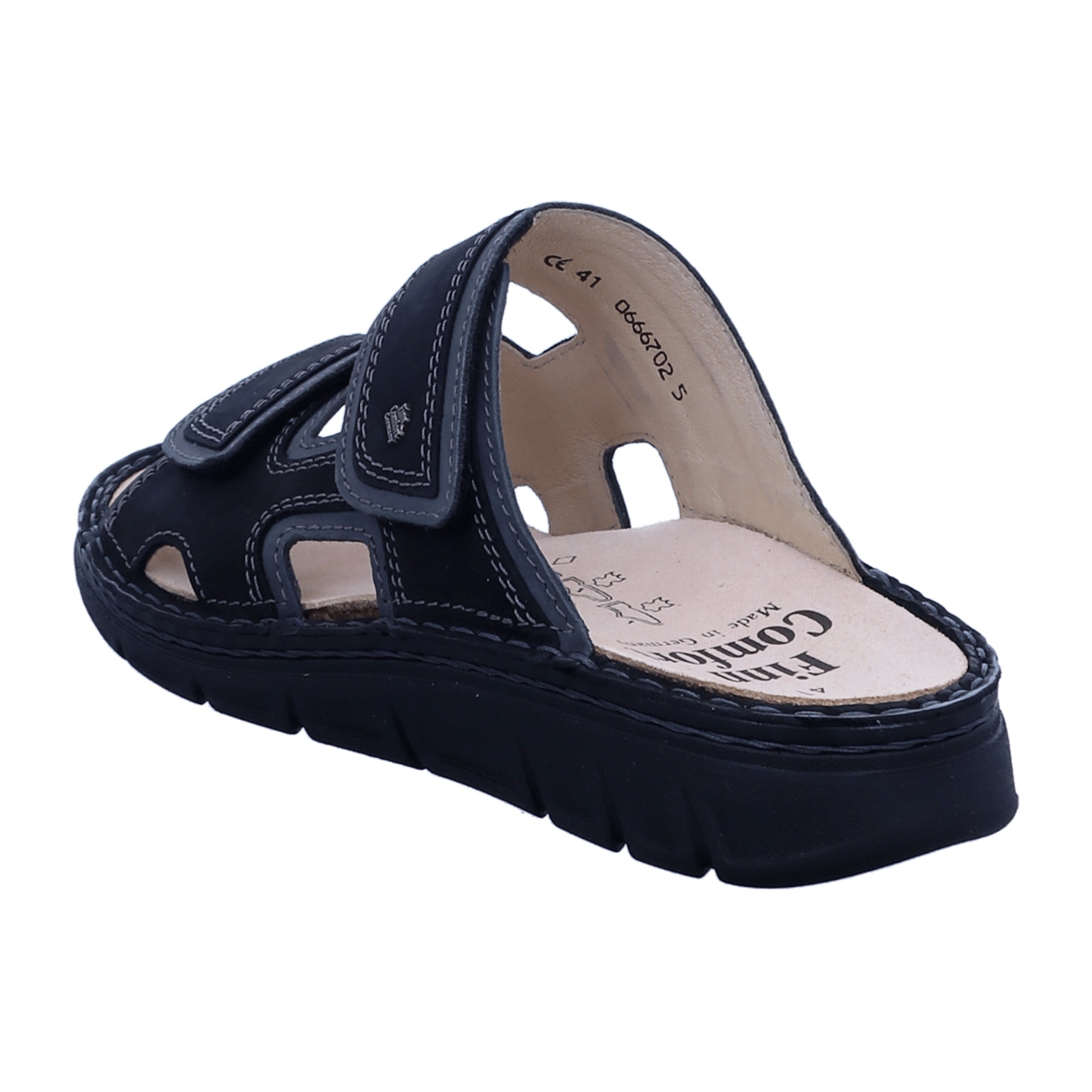 Finn Comfort Thasos-s Men's Leather Sandals - Stylish Black Comfort Footwear
