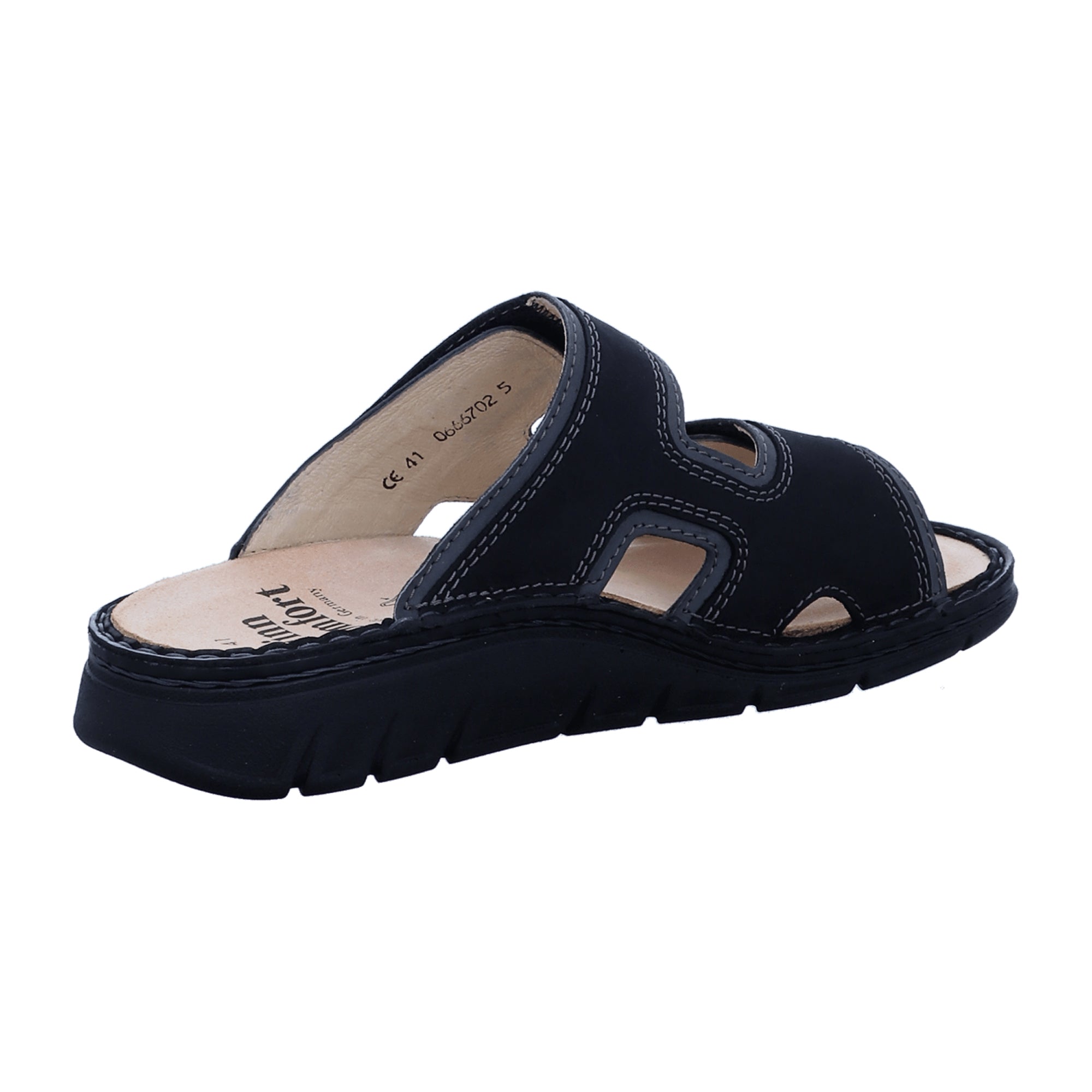 Finn Comfort Thasos-s Men's Leather Sandals - Stylish Black Comfort Footwear