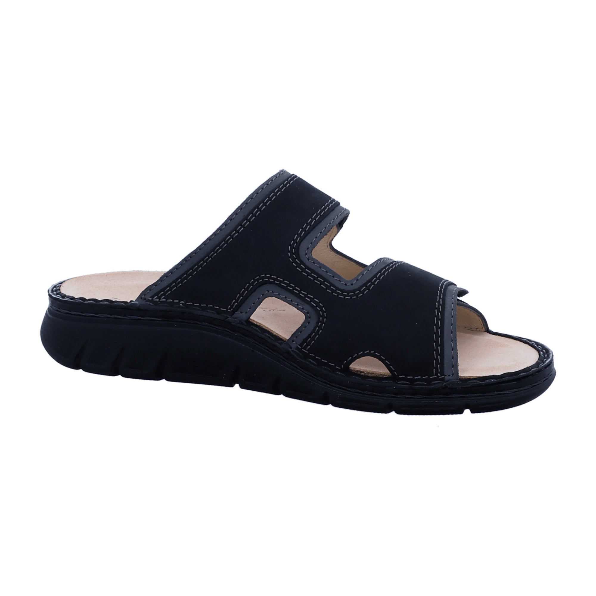 Finn Comfort Thasos-s Men's Leather Sandals - Stylish Black Comfort Footwear