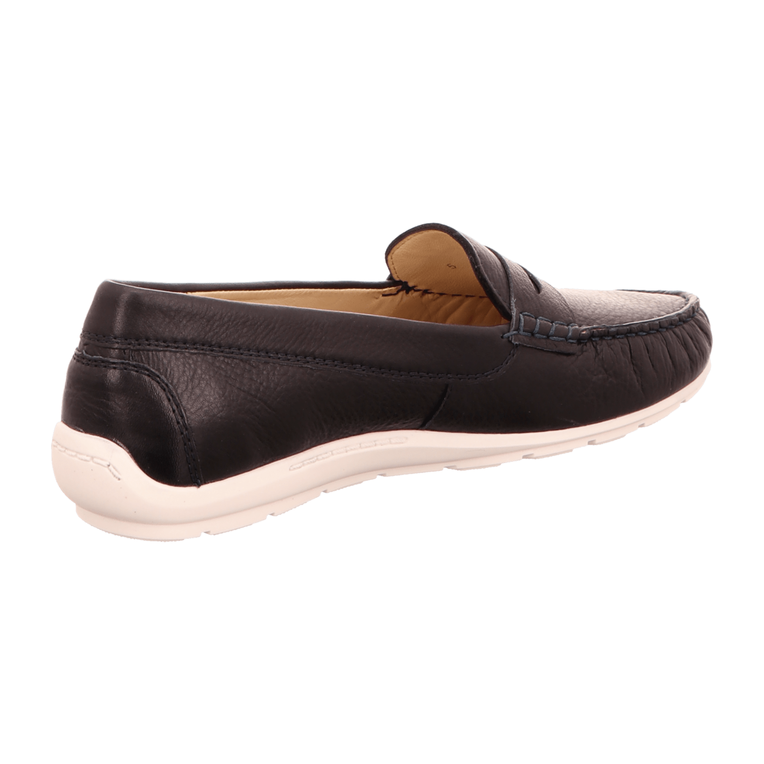 ARA Alabama Women's Smooth Leather Blue Slip-On Moccasin with Leather Lining