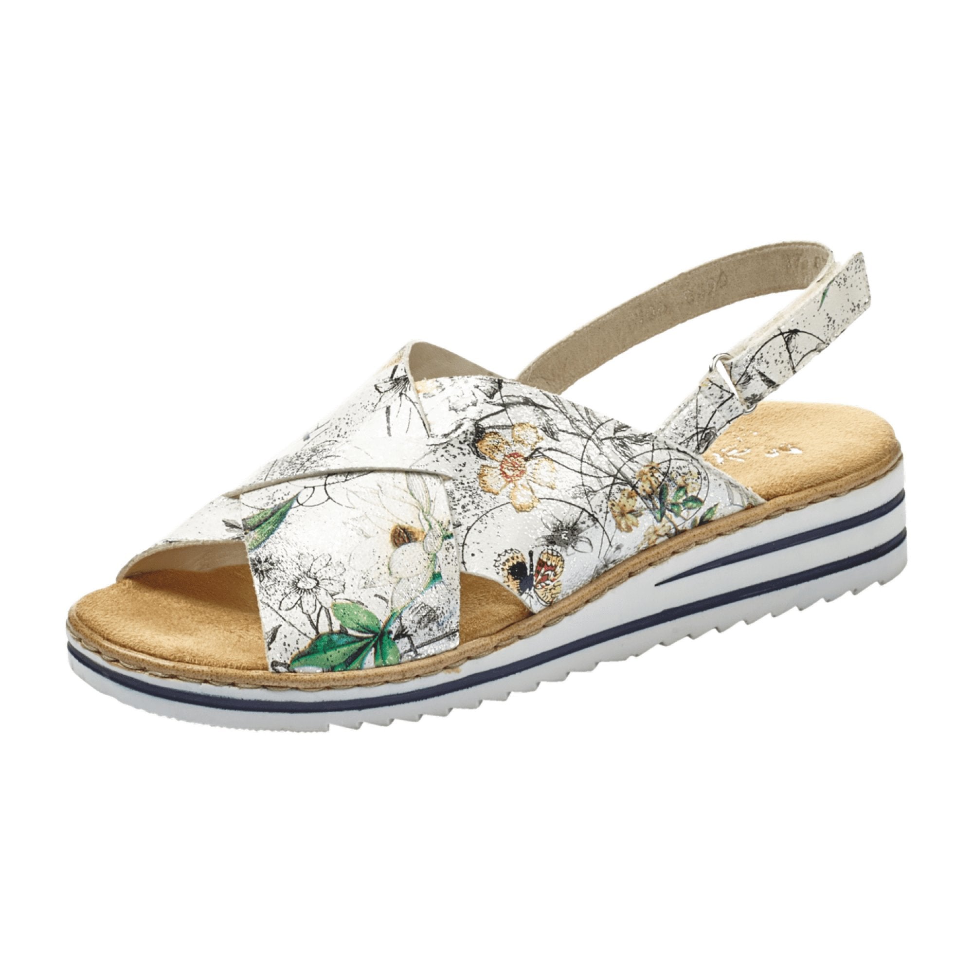 Rieker Women's Colorful Comfort Sandals V06B4-90 Leather Spring Summer Shoes