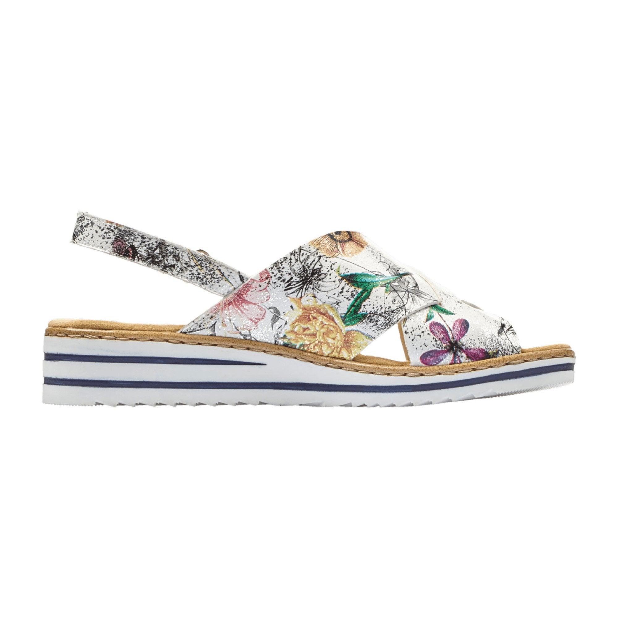 Rieker Women's Colorful Comfort Sandals V06B4-90 Leather Spring Summer Shoes