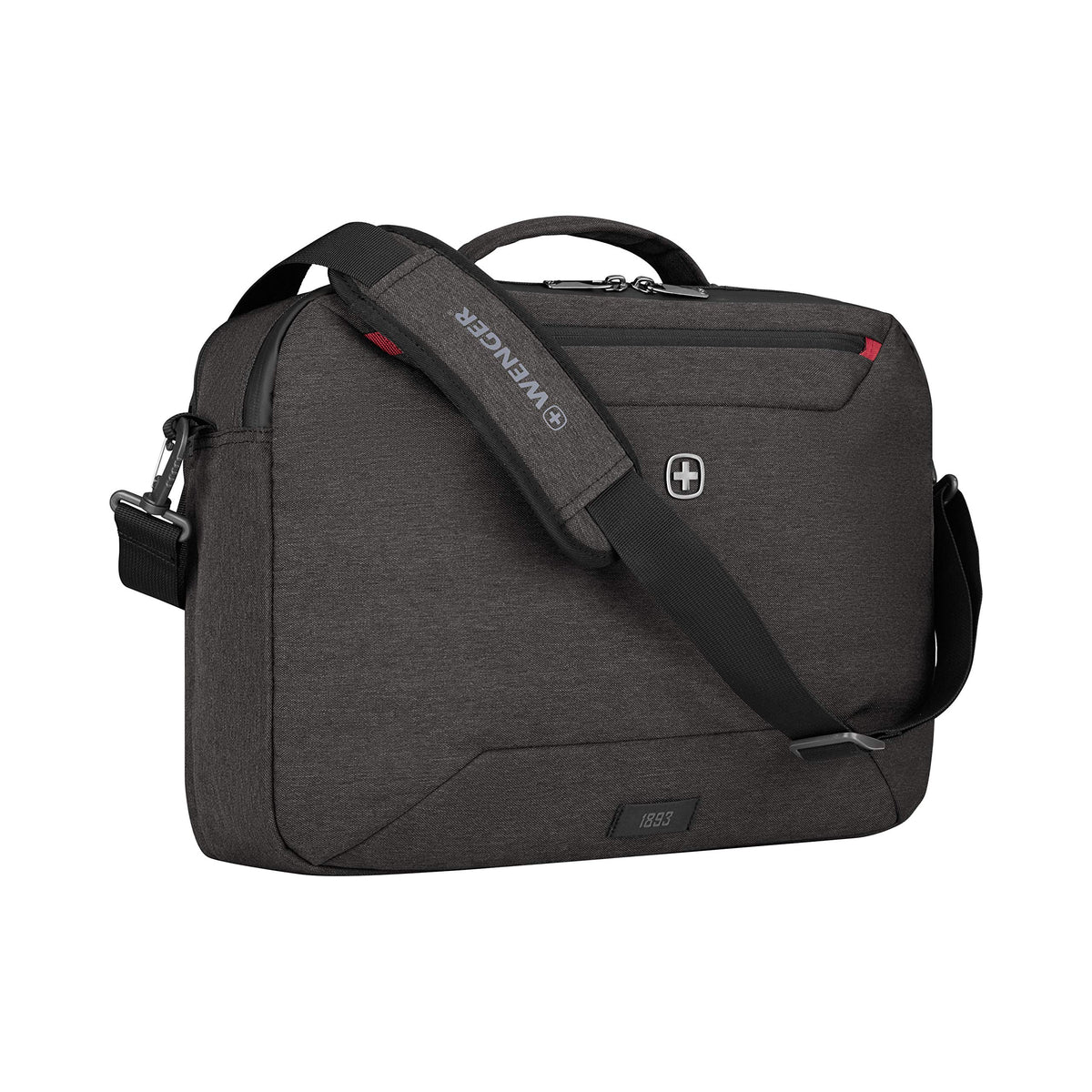 Wenger MX Commute Laptop Bag - Shoulder Messenger up to 16 Inch Heather Grey