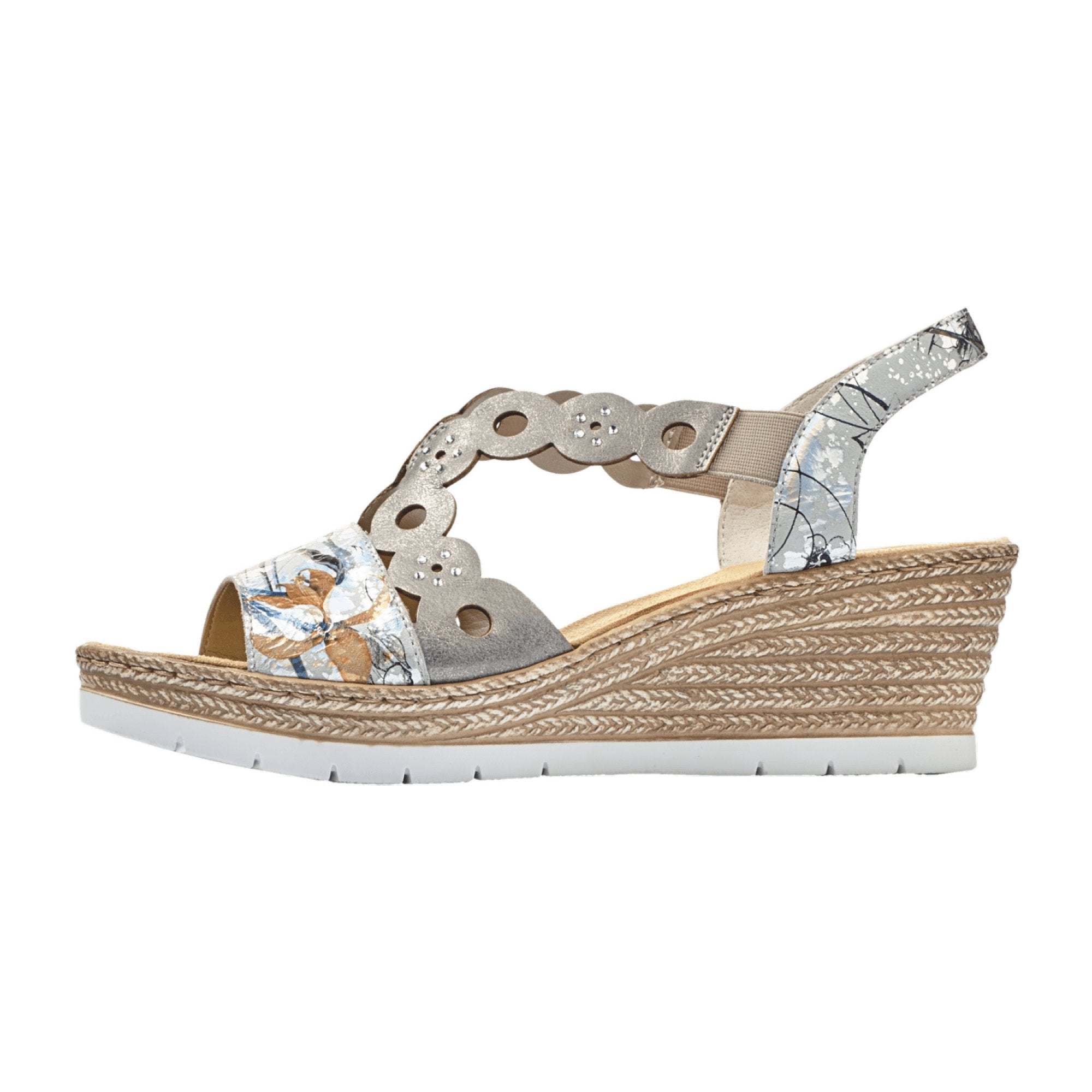 Rieker 619D6 90 Women's Silver Spring Summer Shoes