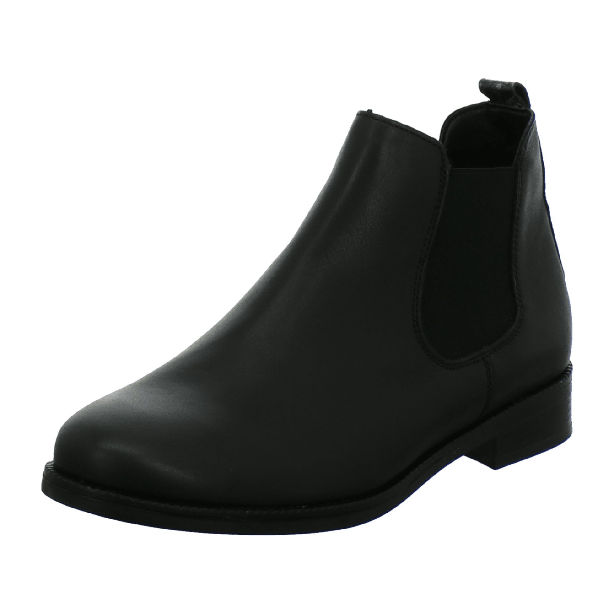 Remonte Black Leather Ankle Boots for Women with Block Heel and Zip Closure - Bartel-Shop