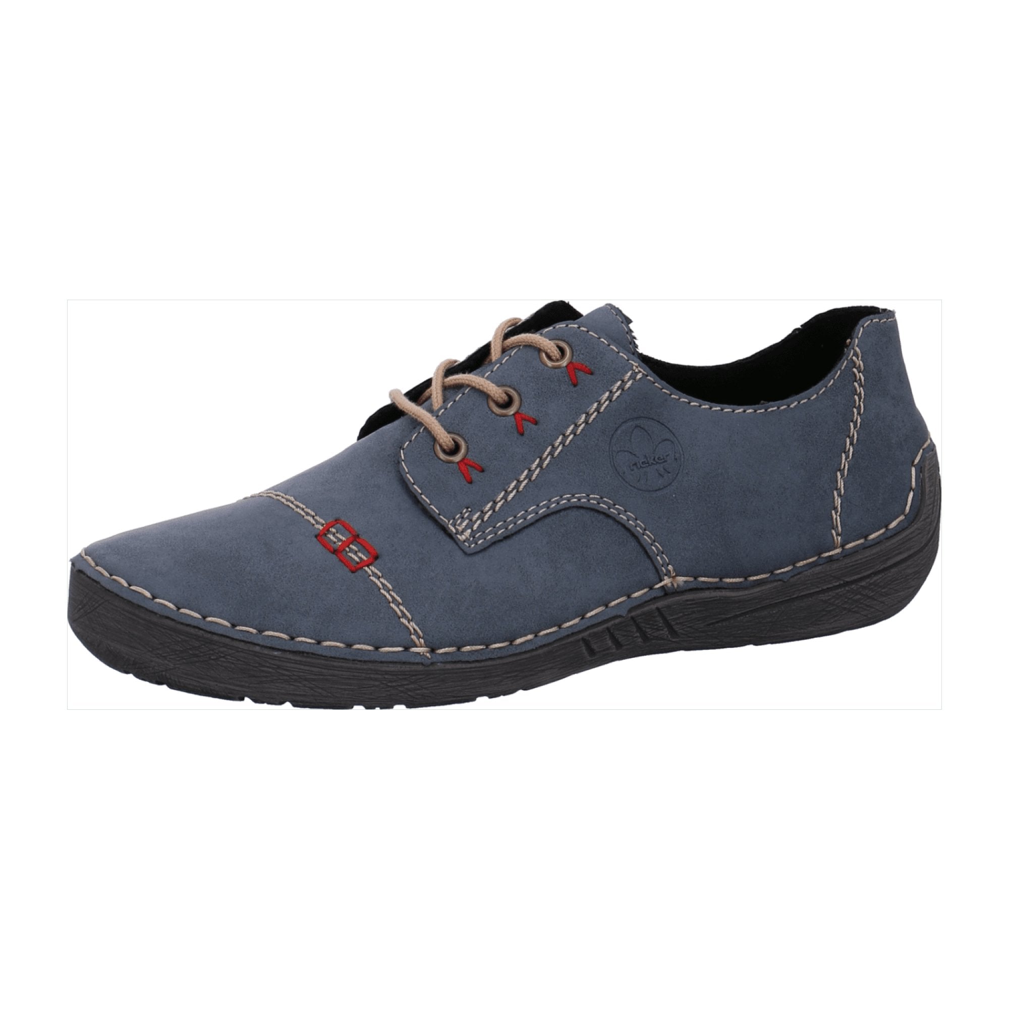 Rieker Casual Lace-Up Shoes for Women in Blue Comfortable Lightweight Design