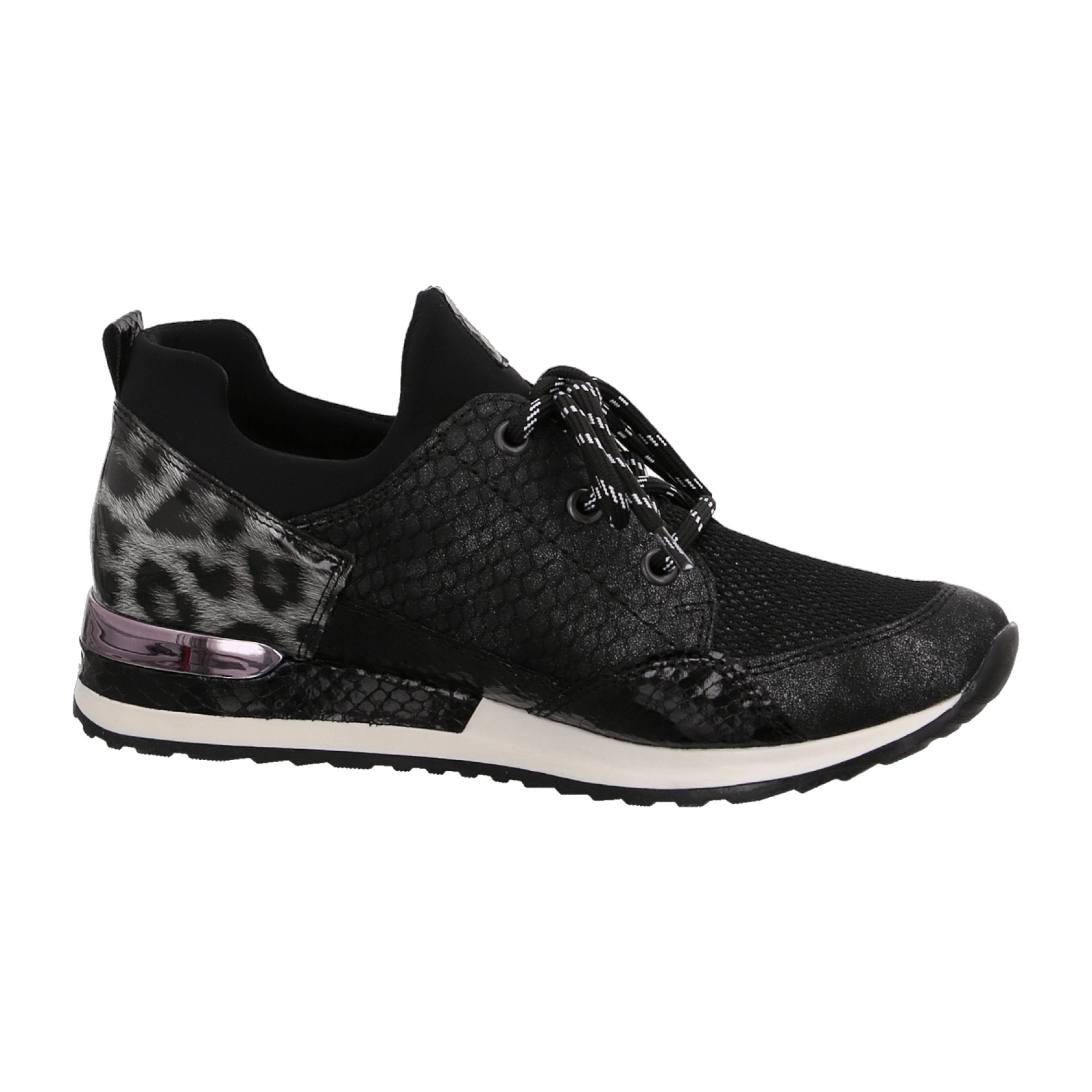 Remonte R250345 R25 Gray Wedge Sneakers with Laces and Synthetic Textile Material - Bartel-Shop