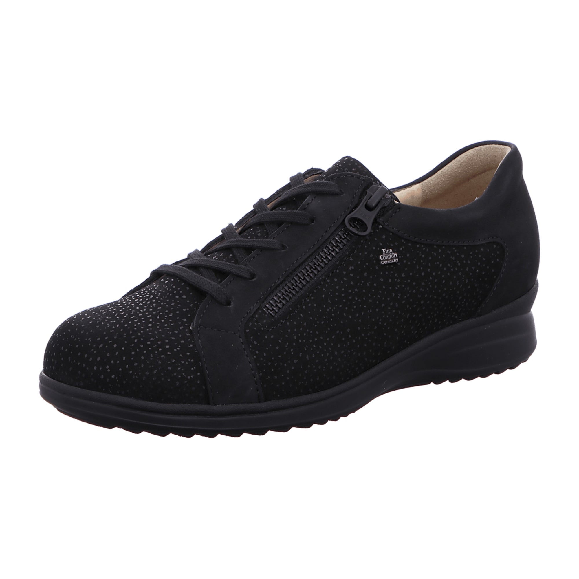 Finn Comfort Bexley Black Lace-up Comfort Shoes for Women 02231-902198