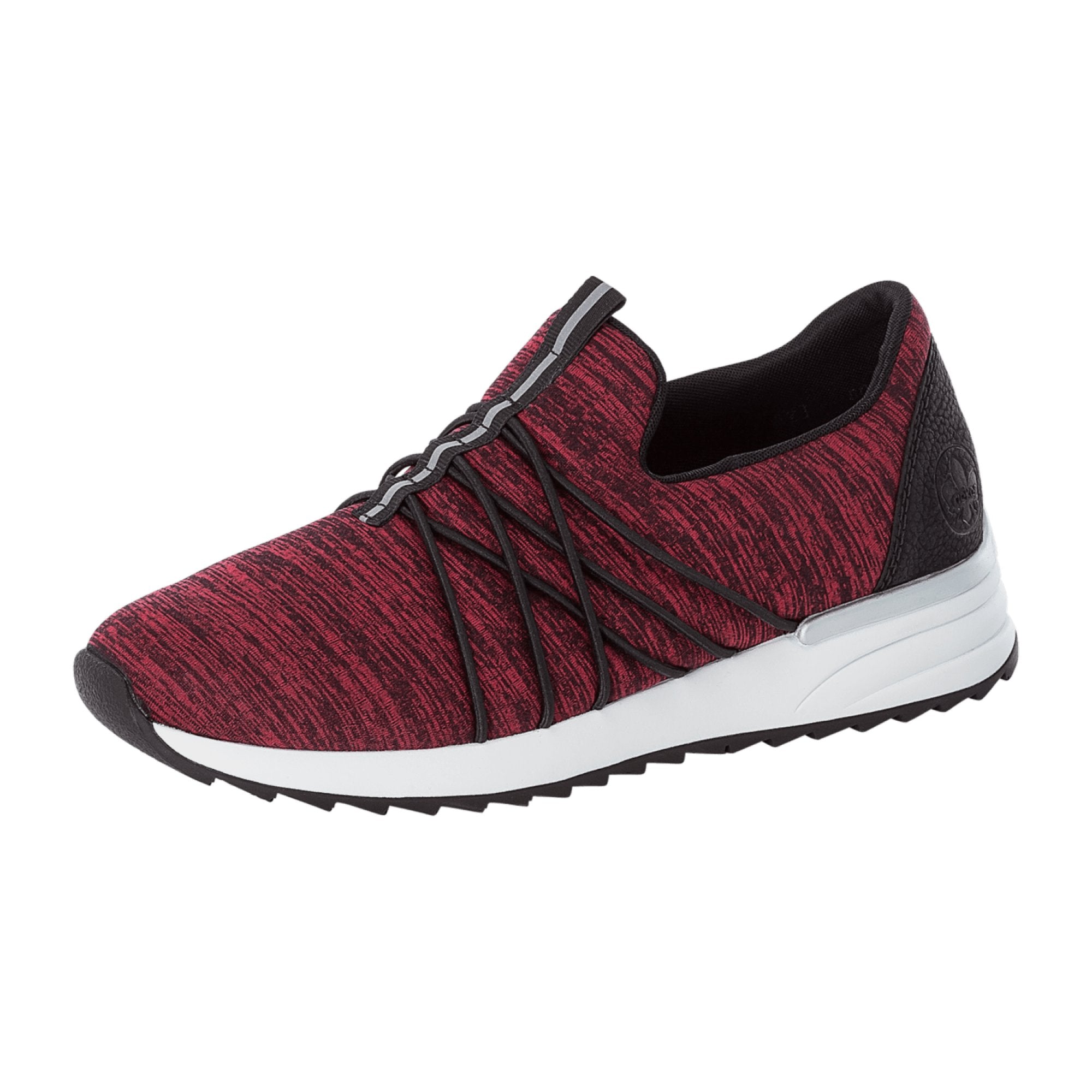 Rieker Women's Sporty Red Slip-On Shoes N8061-35 Comfortable Casual Footwear