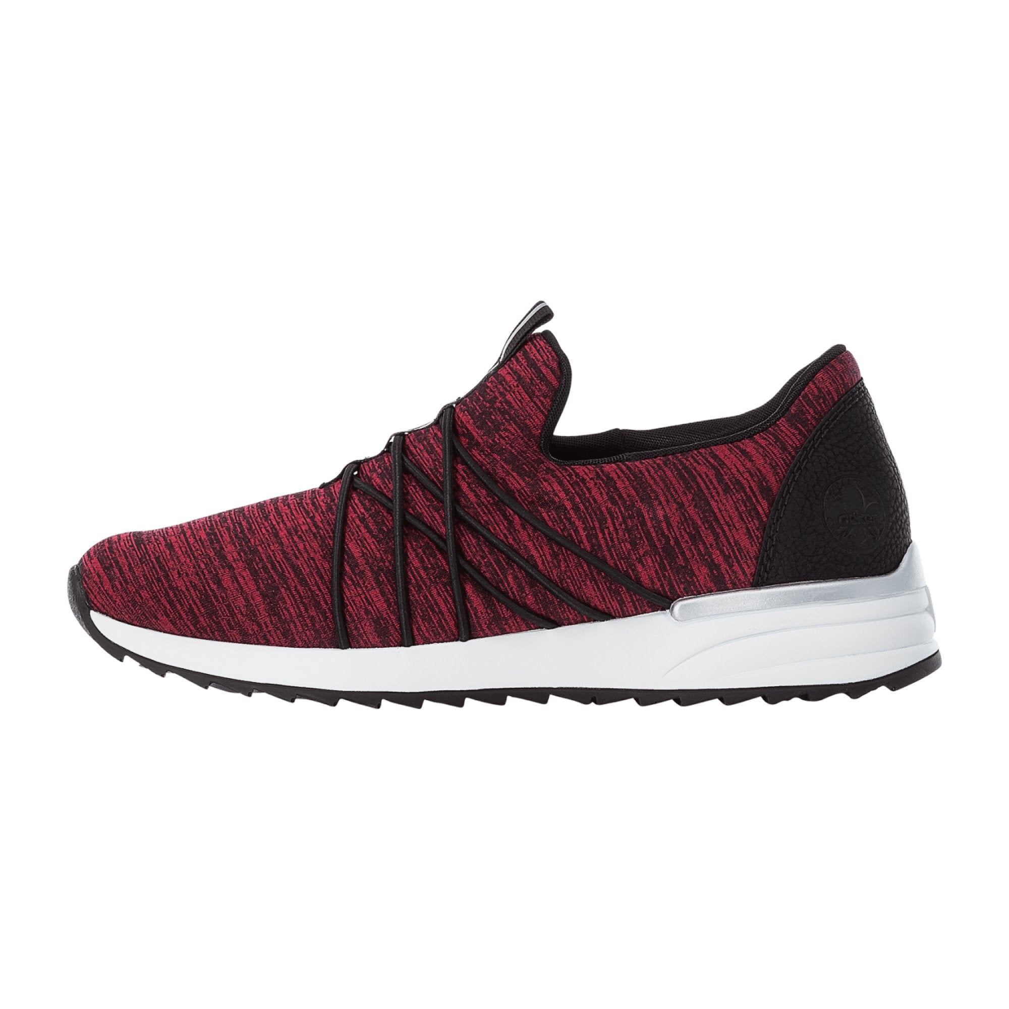 Rieker Women's Sporty Red Slip-On Shoes N8061-35 Comfortable Casual Footwear