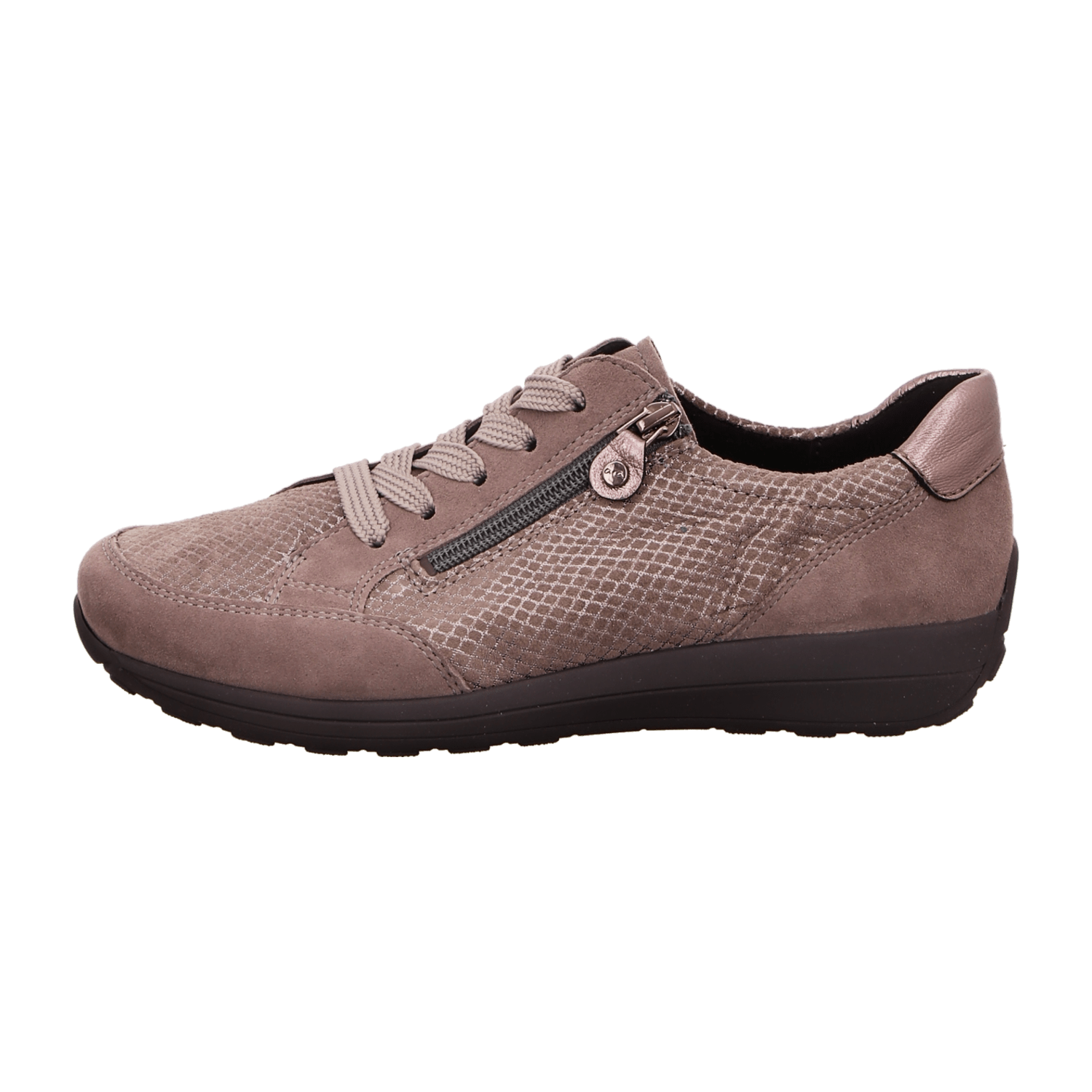 ARA MERANO Women's Sneakers Low-Top Lace-Up Nubuck Leather Warm Lined in Beige