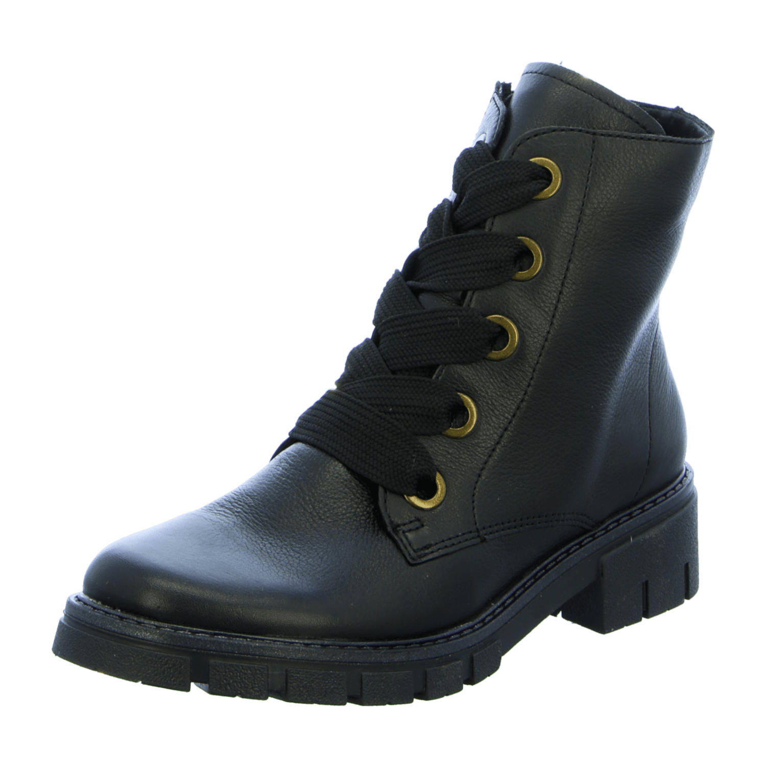 ARA DOVER Women's Boots Classic Black Smooth Leather Boots with Zipper and Faux Fur Lining