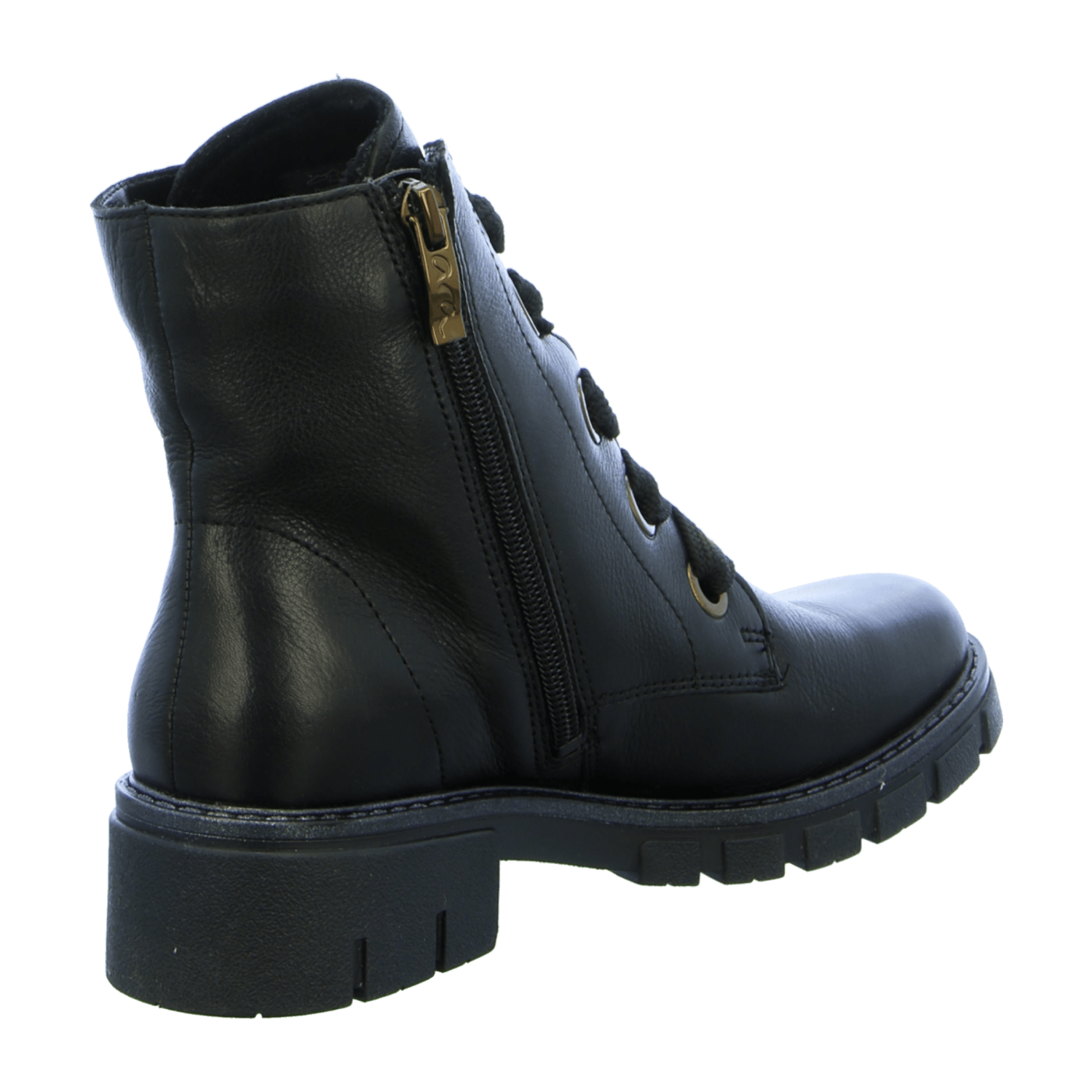 ARA DOVER Women's Boots Classic Black Smooth Leather Boots with Zipper and Faux Fur Lining