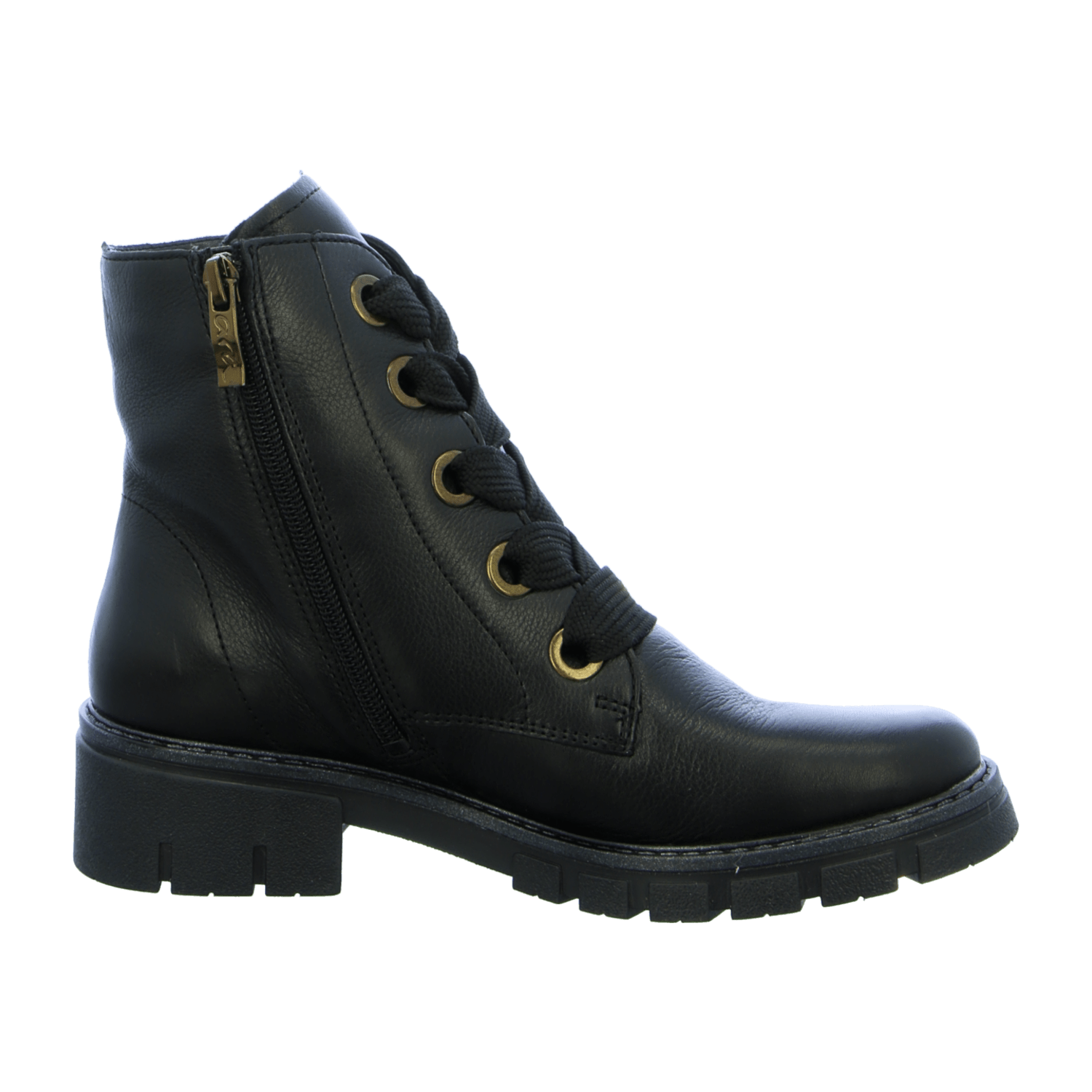 ARA DOVER Women's Boots Classic Black Smooth Leather Boots with Zipper and Faux Fur Lining