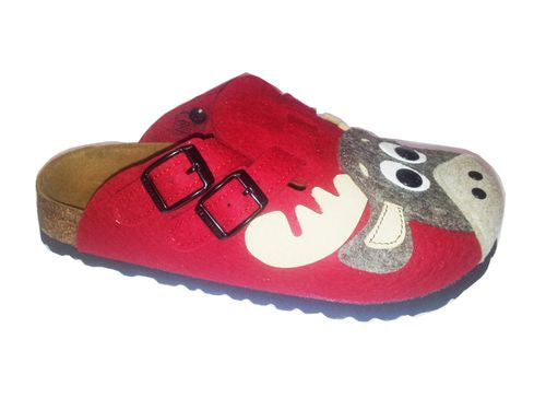 Birkis Clog Kay felt elk red - Bartel-Shop