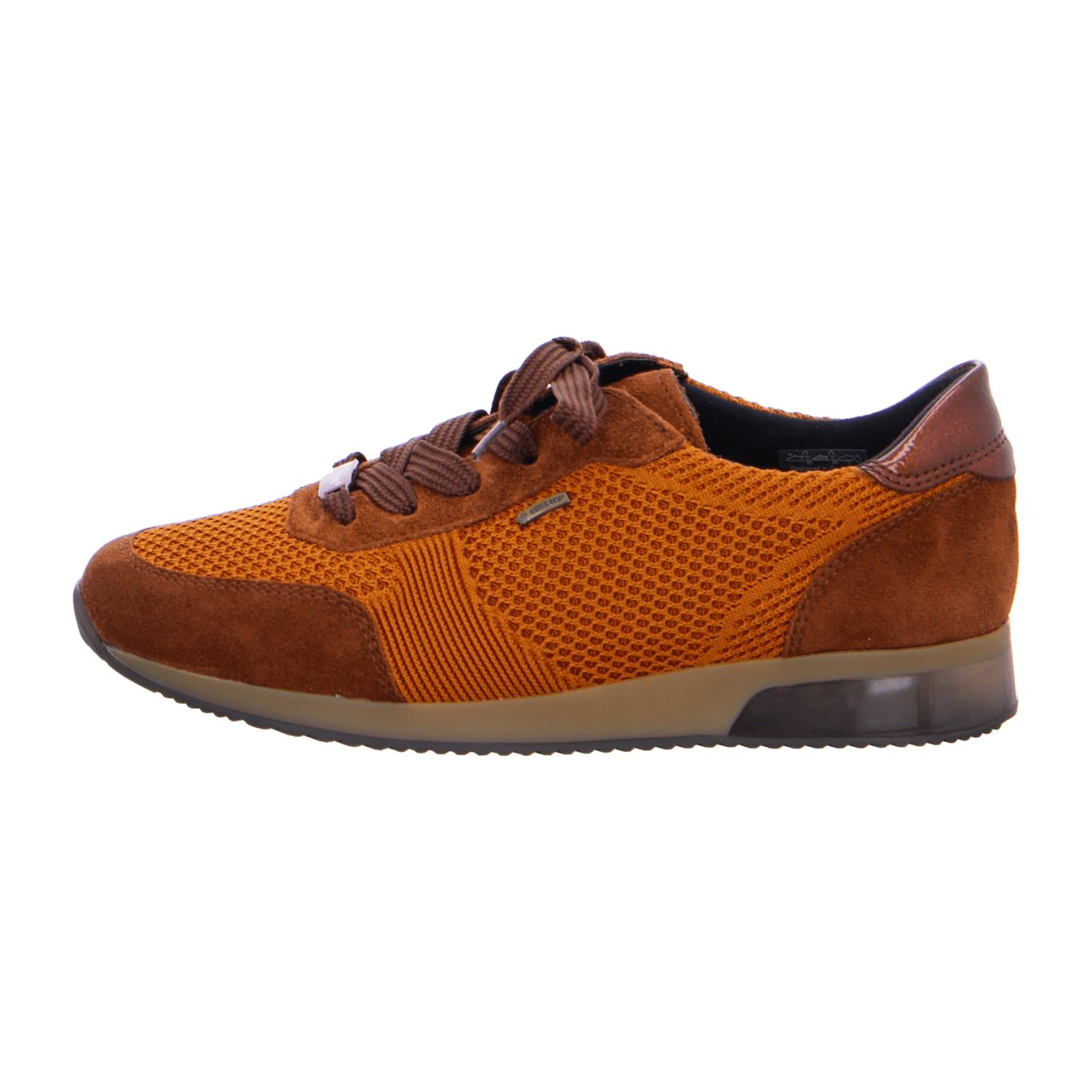 ARA Women's Sneakers in Brown Nubuck Leather with Open Toe and Synthetic Sole