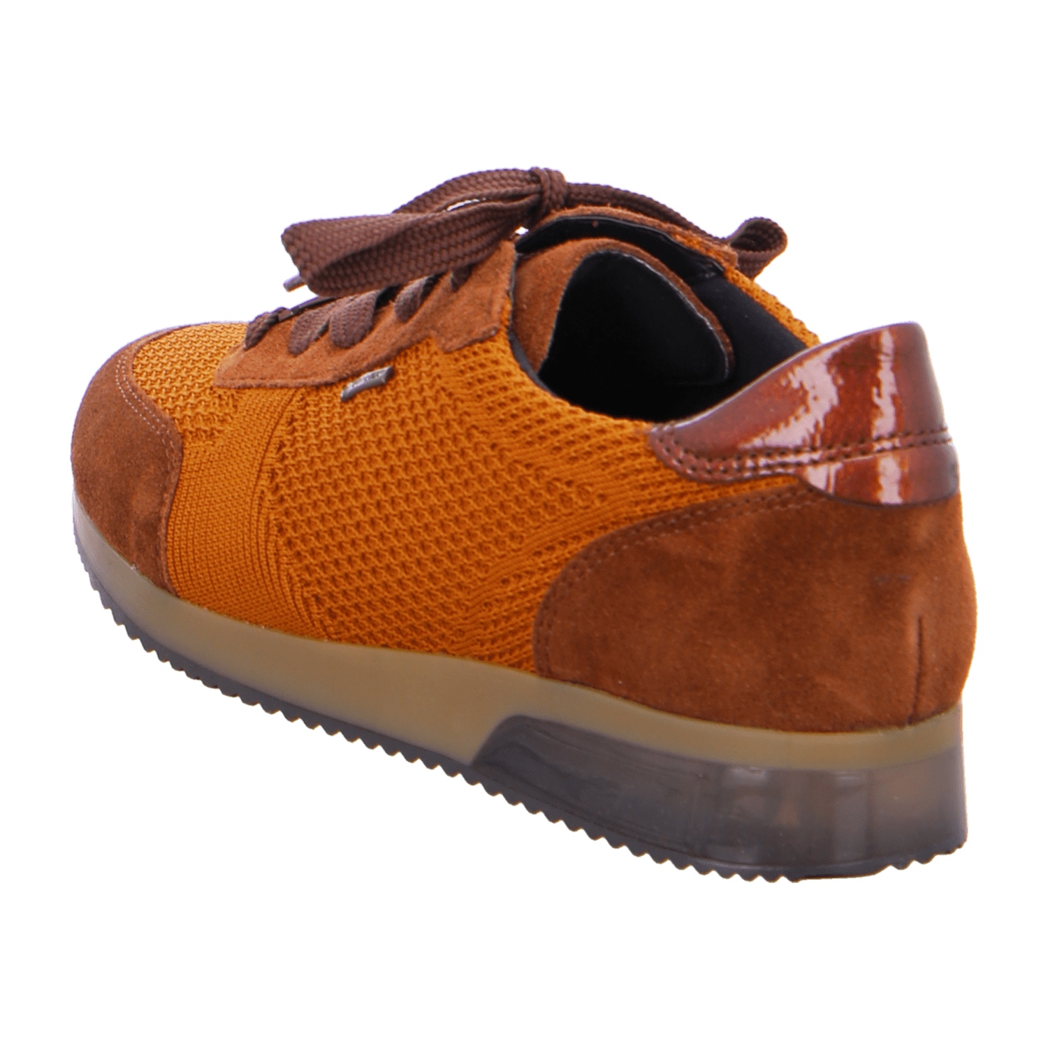 ARA Women's Sneakers in Brown Nubuck Leather with Open Toe and Synthetic Sole