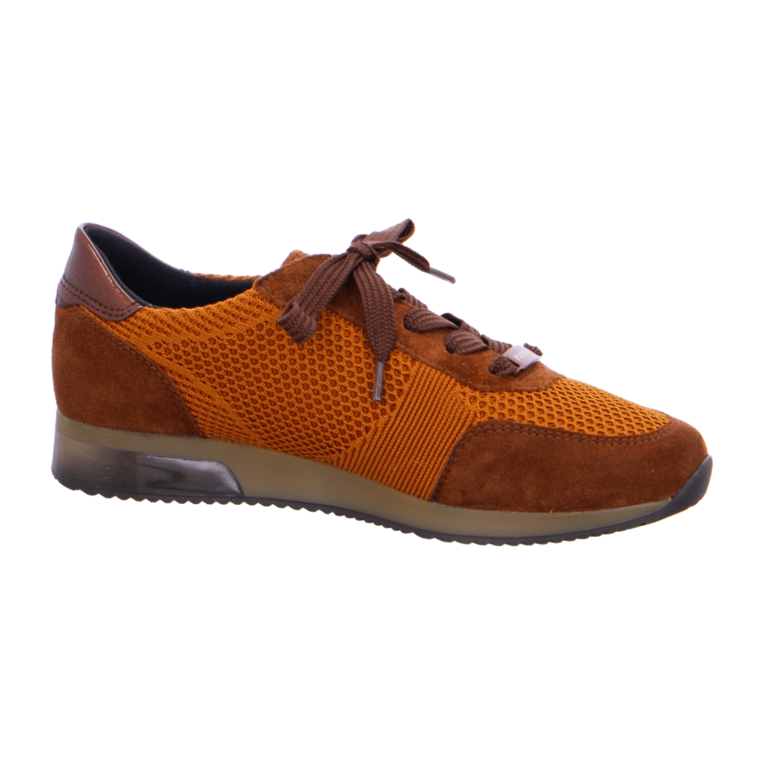 ARA Women's Sneakers in Brown Nubuck Leather with Open Toe and Synthetic Sole