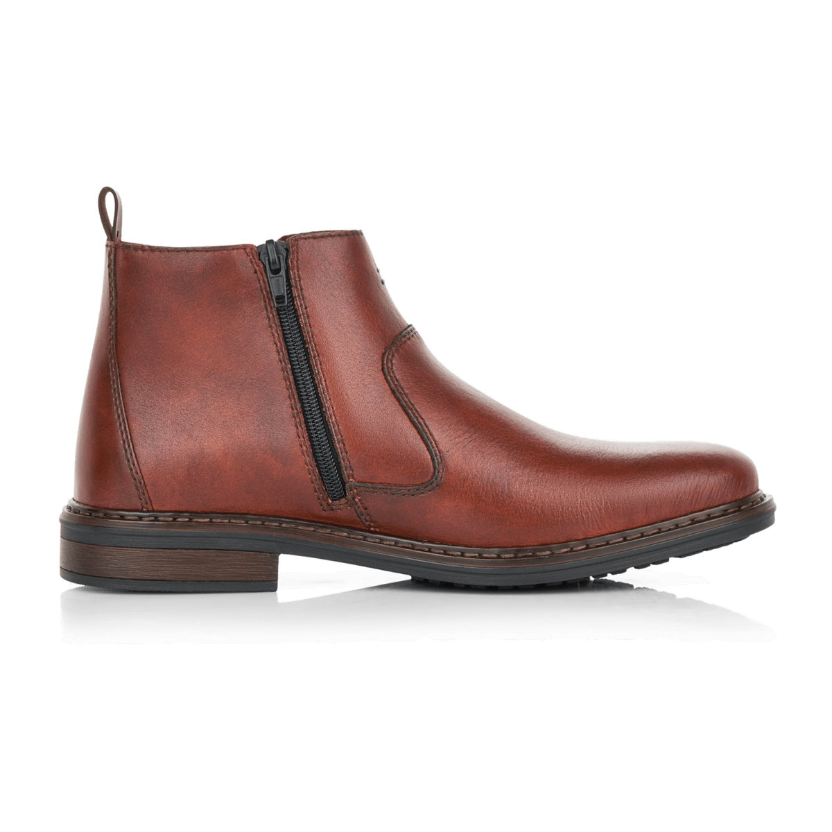 Rieker Men's Brown Chelsea Boots with Zipper and Comfortable Sole - Bartel-Shop