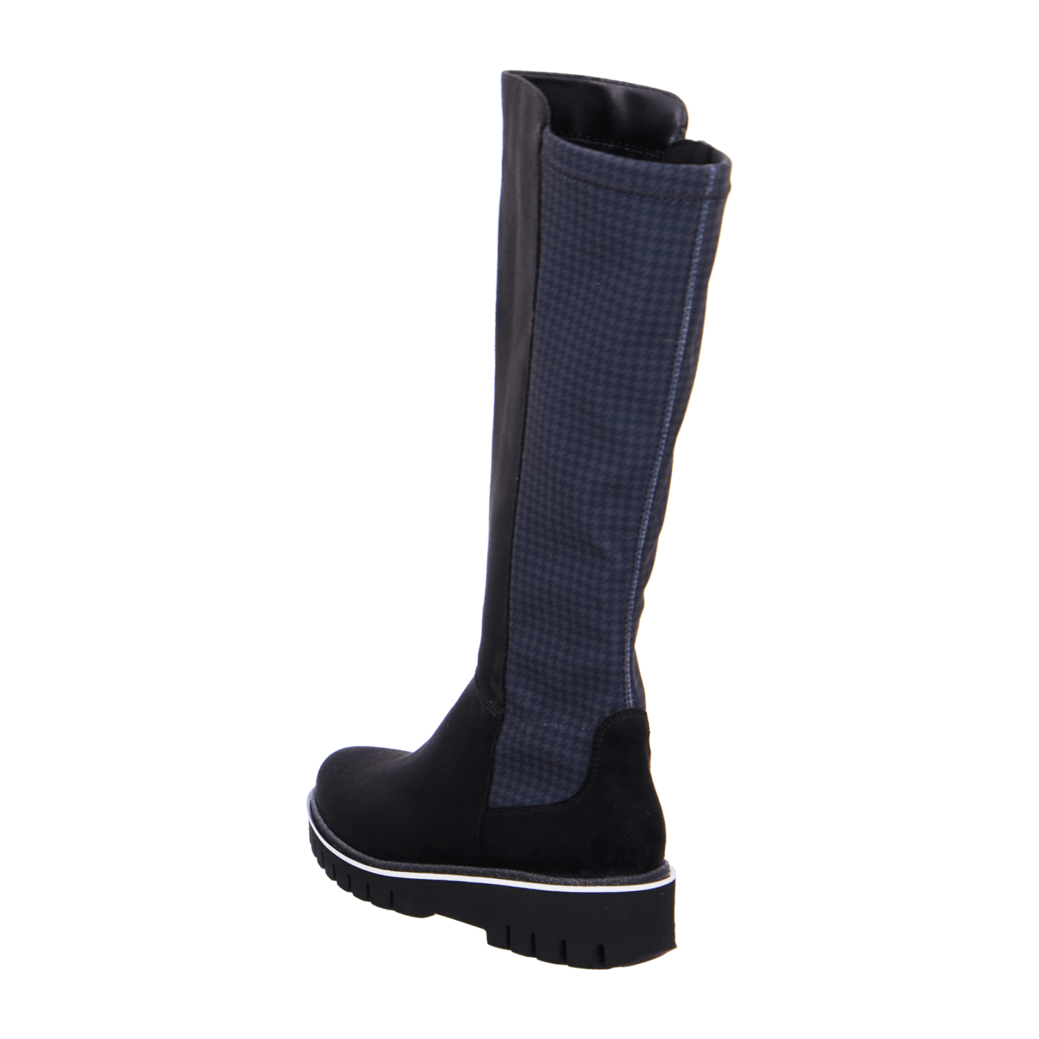 ARA Women's Ankle Boots in Black Classic Zipper Textile Synthetic Round Toe