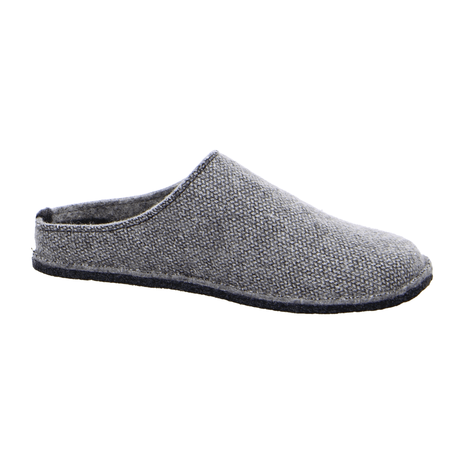 ARA ENZO Men's Felt Slippers, Grey, Cold-Weather Lined, Closed Toe, EVA Sole - Bartel-Shop