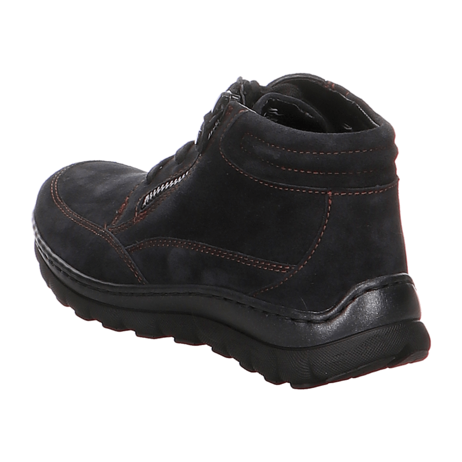 ARA TAMPA Women's Nubuck Ankle Boots with Zipper, Low Cut, Warm Lined, Black