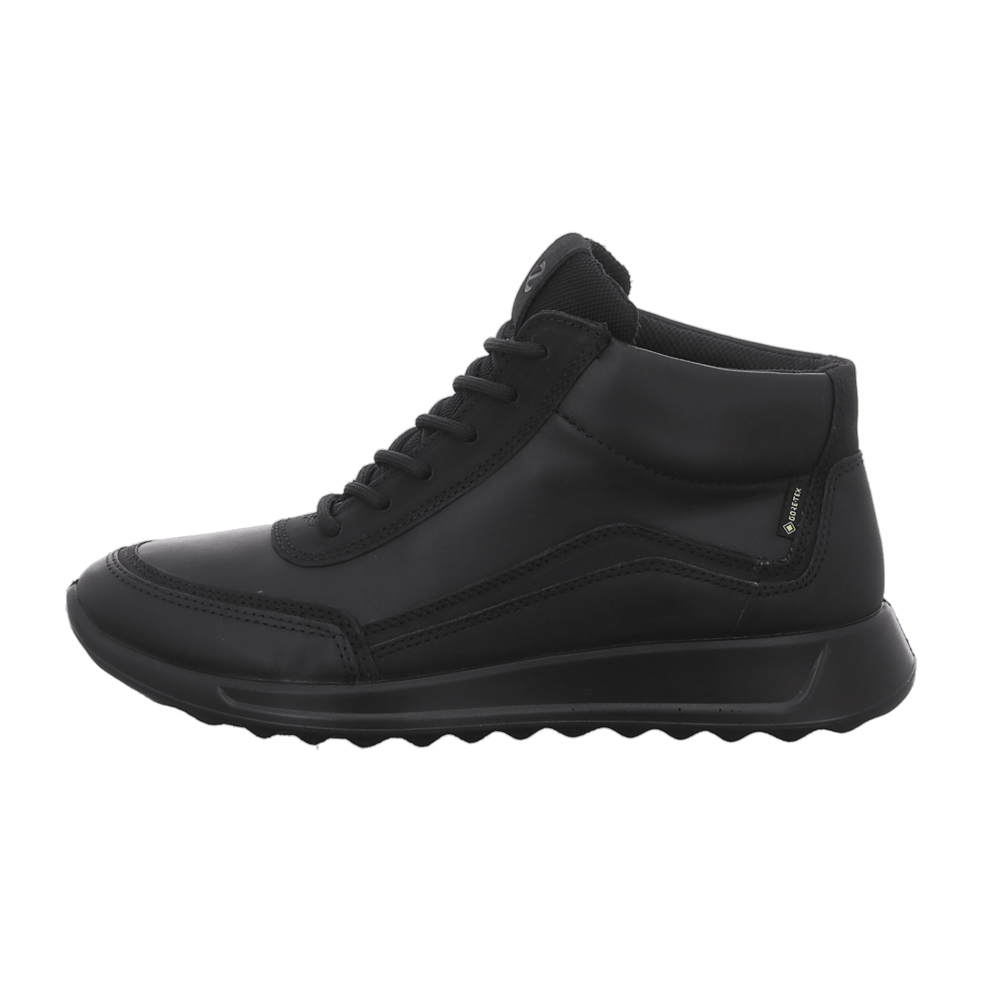 Ecco Women's Black Leather Shoes - Durable & Stylish Footwear for Young Adults