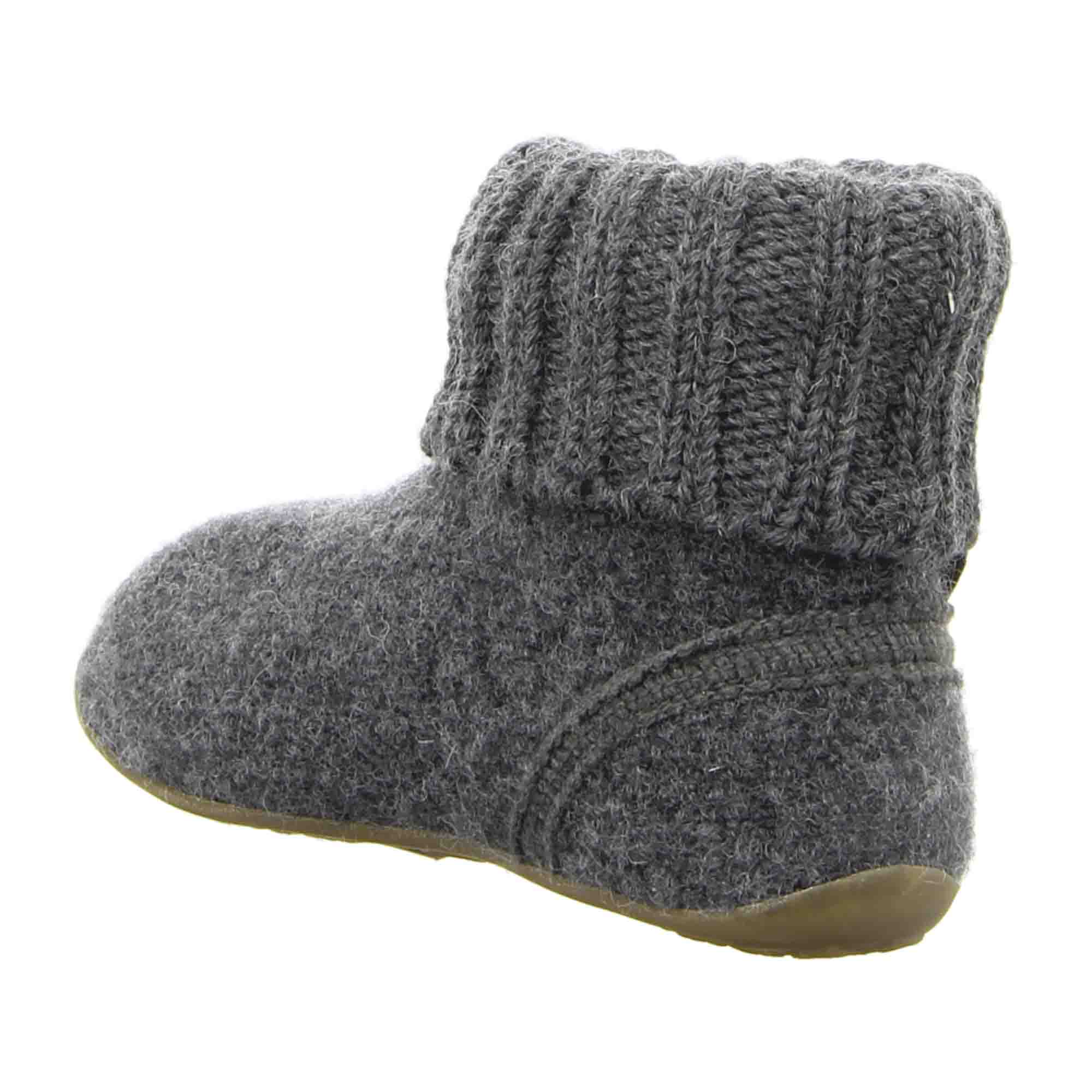 Haflinger Karlo Kids Anthracite Grey Slippers - Comfortable & Durable