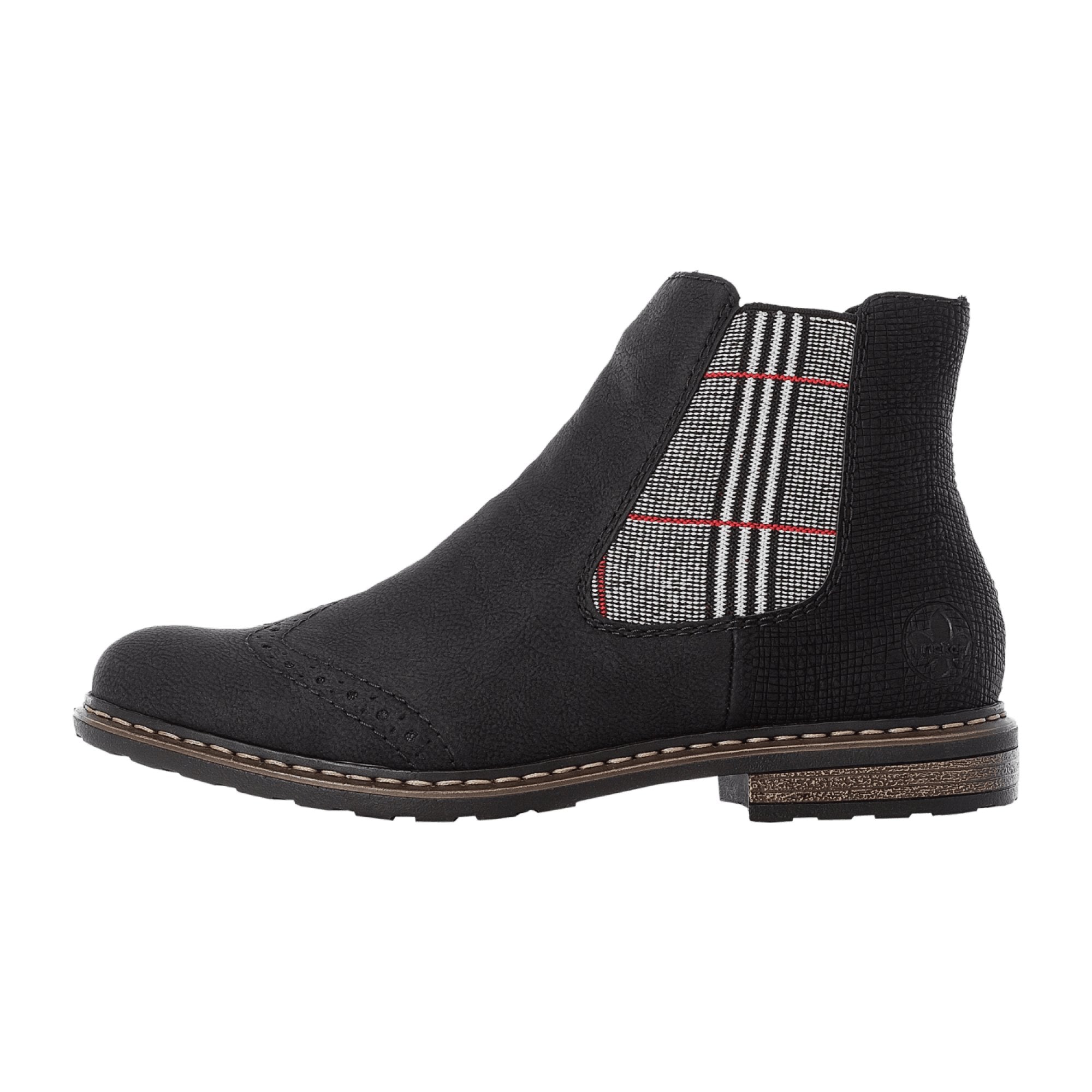 Rieker Women's Black Boots with Warm Lining and Zipper for Fall Winter - Bartel-Shop