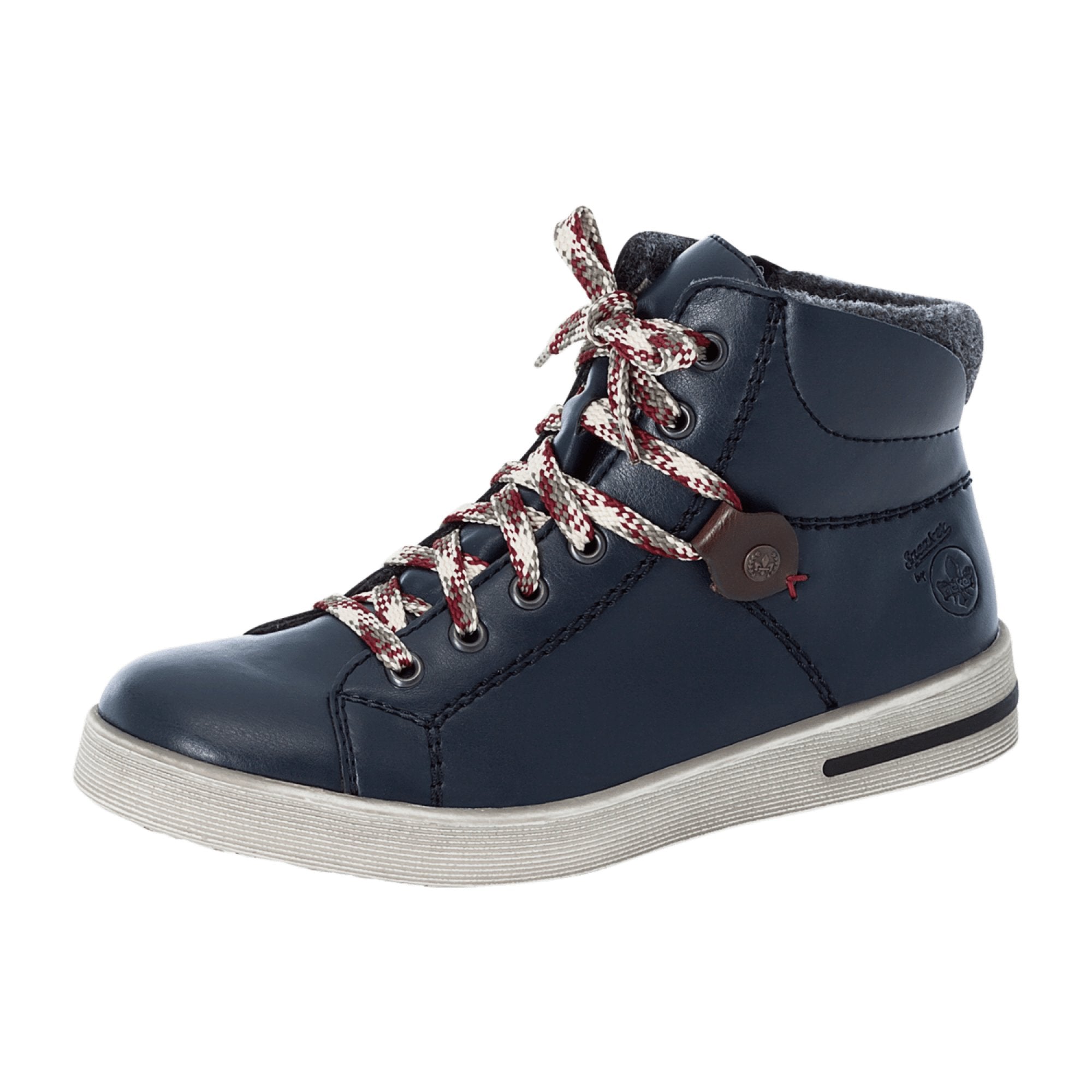 Rieker Women's Blue Comfort Boots L3139-14 with Polyester Lining and Rubber Sole
