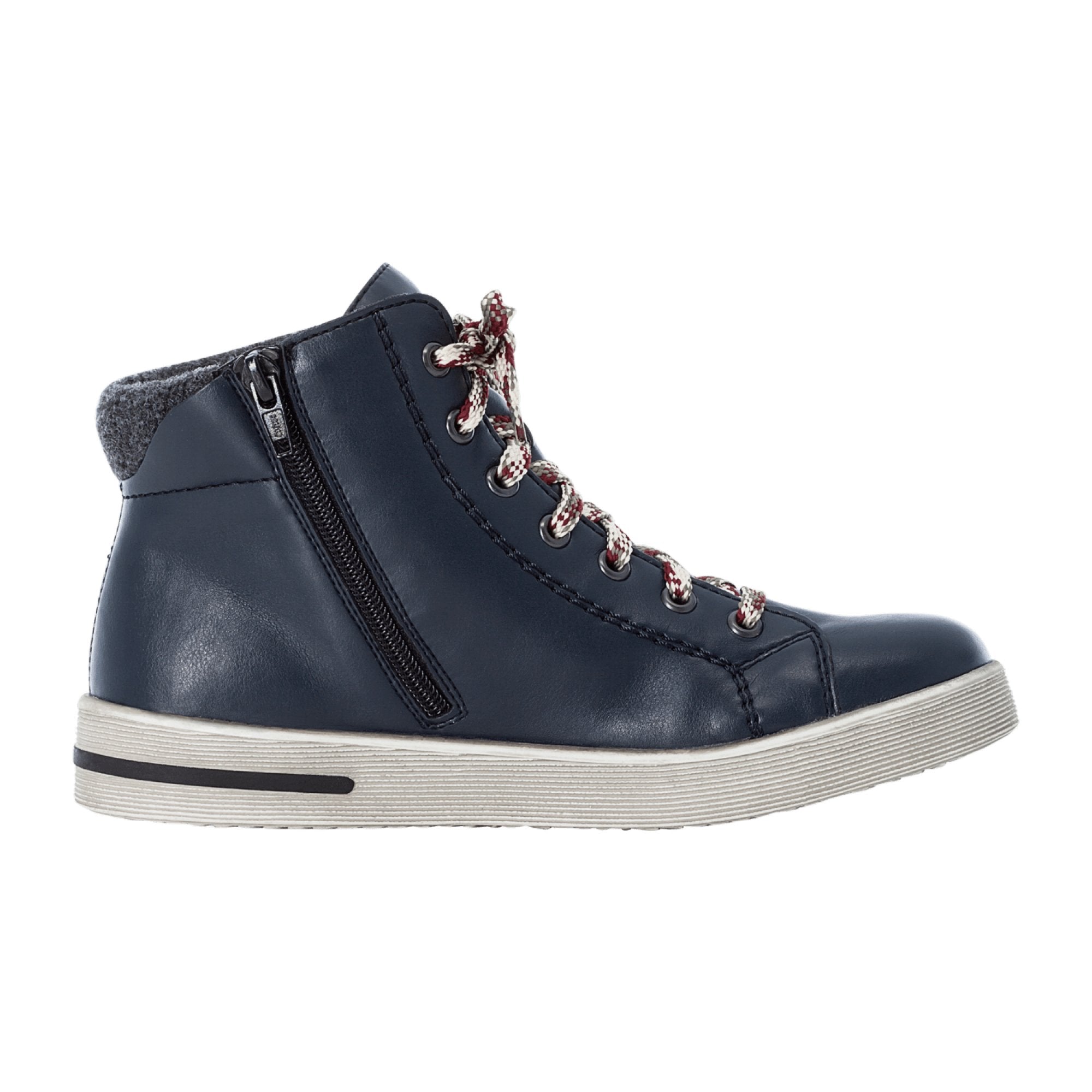 Rieker Women's Blue Comfort Boots L3139-14 with Polyester Lining and Rubber Sole