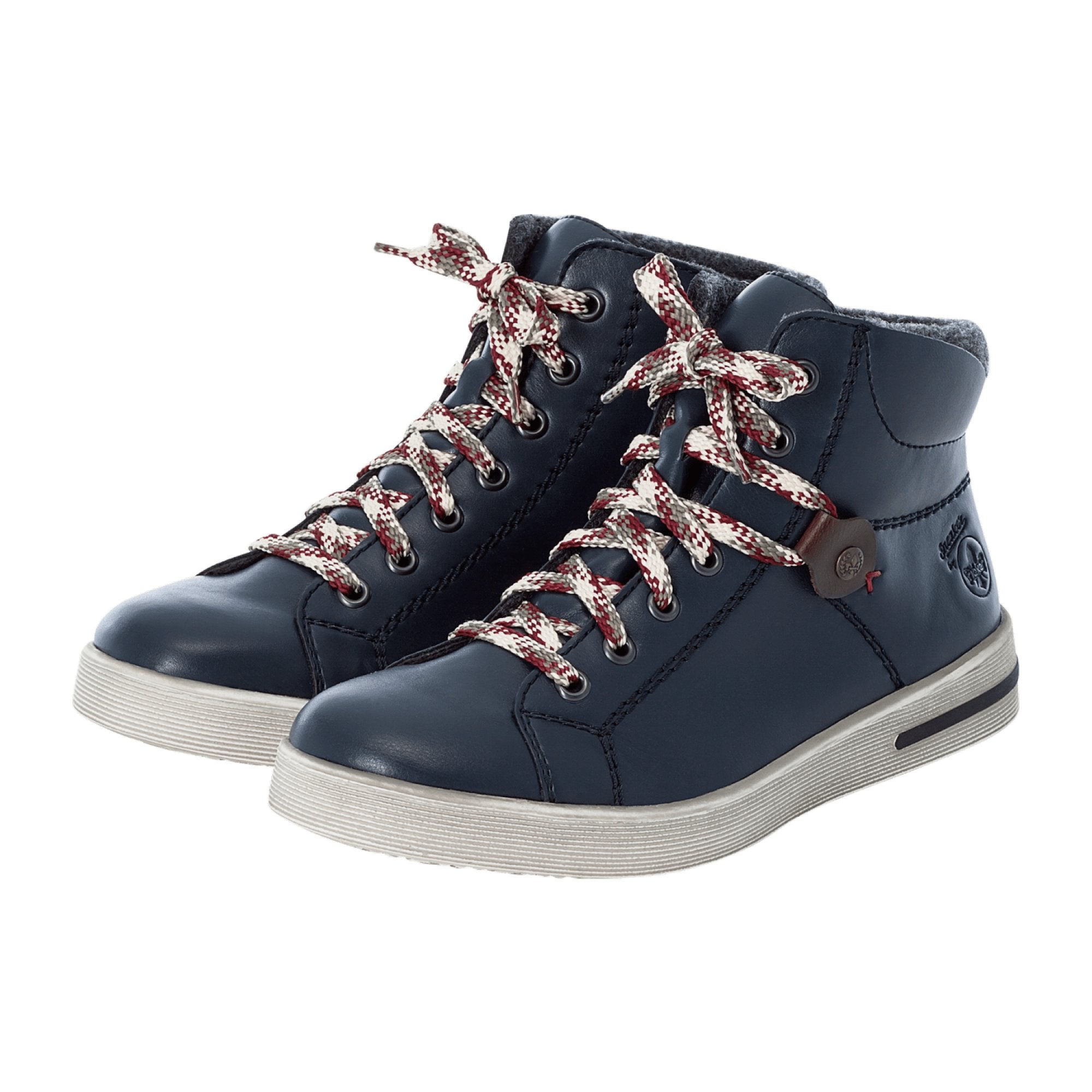 Rieker Women's Blue Comfort Boots L3139-14 with Polyester Lining and Rubber Sole