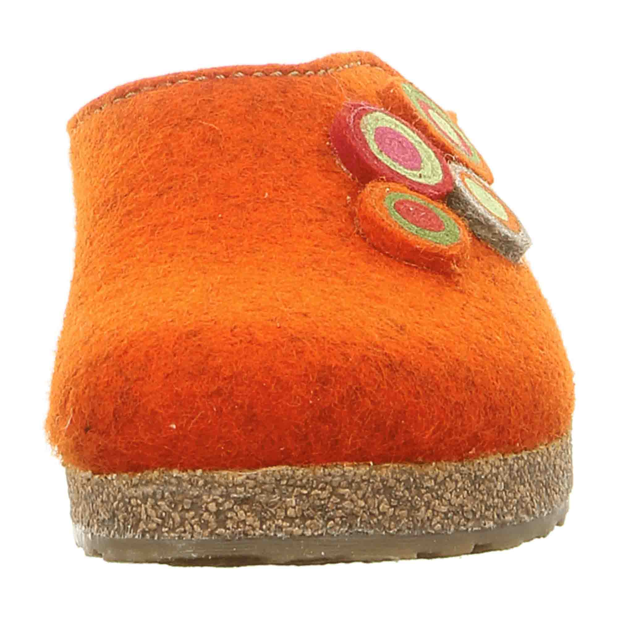 Haflinger Grizzly Kanon Women’s Orange Clogs - Comfortable & Stylish