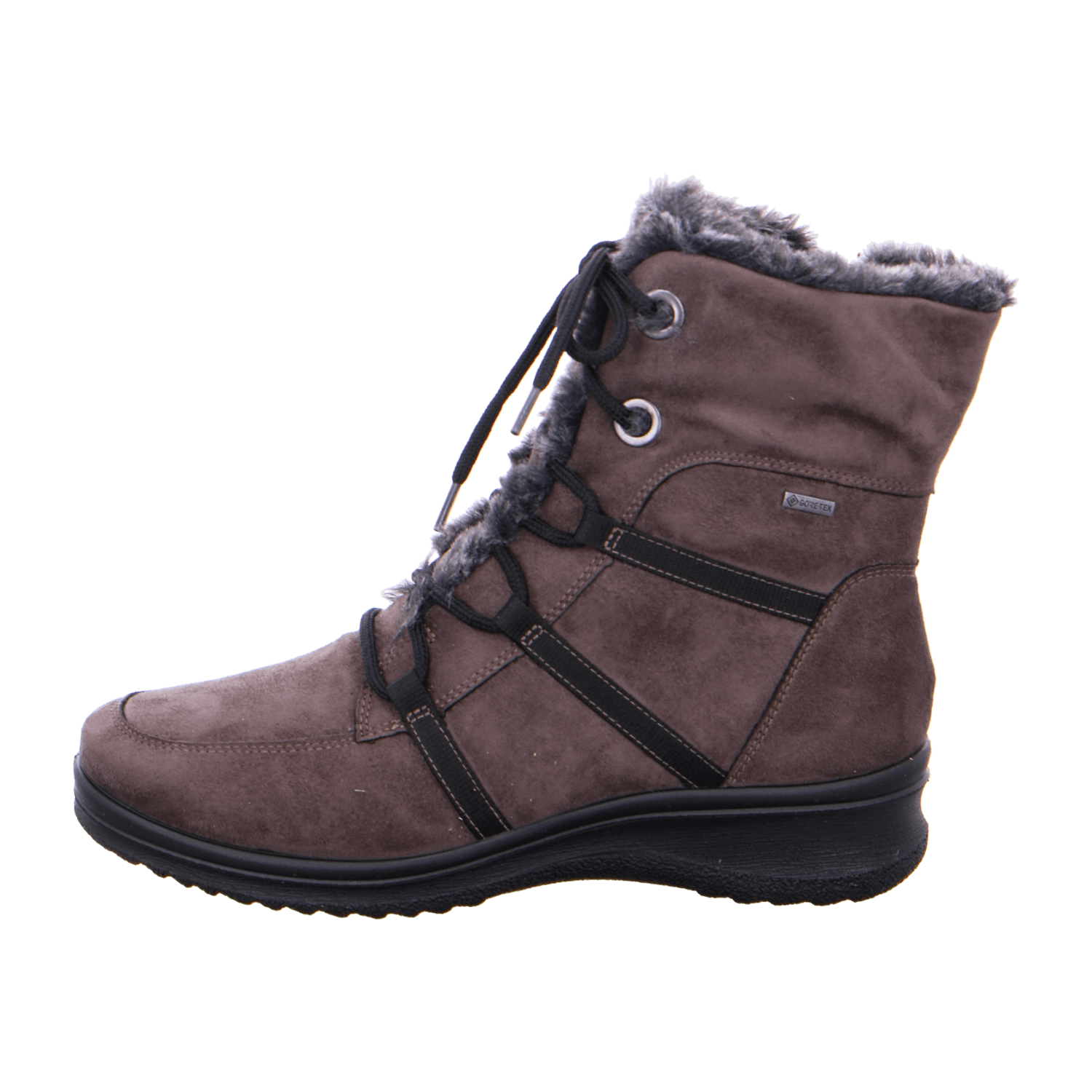 ARA Women's MUNICH-GTX Boots in Grey with Zipper - Synthetic Snow Boots