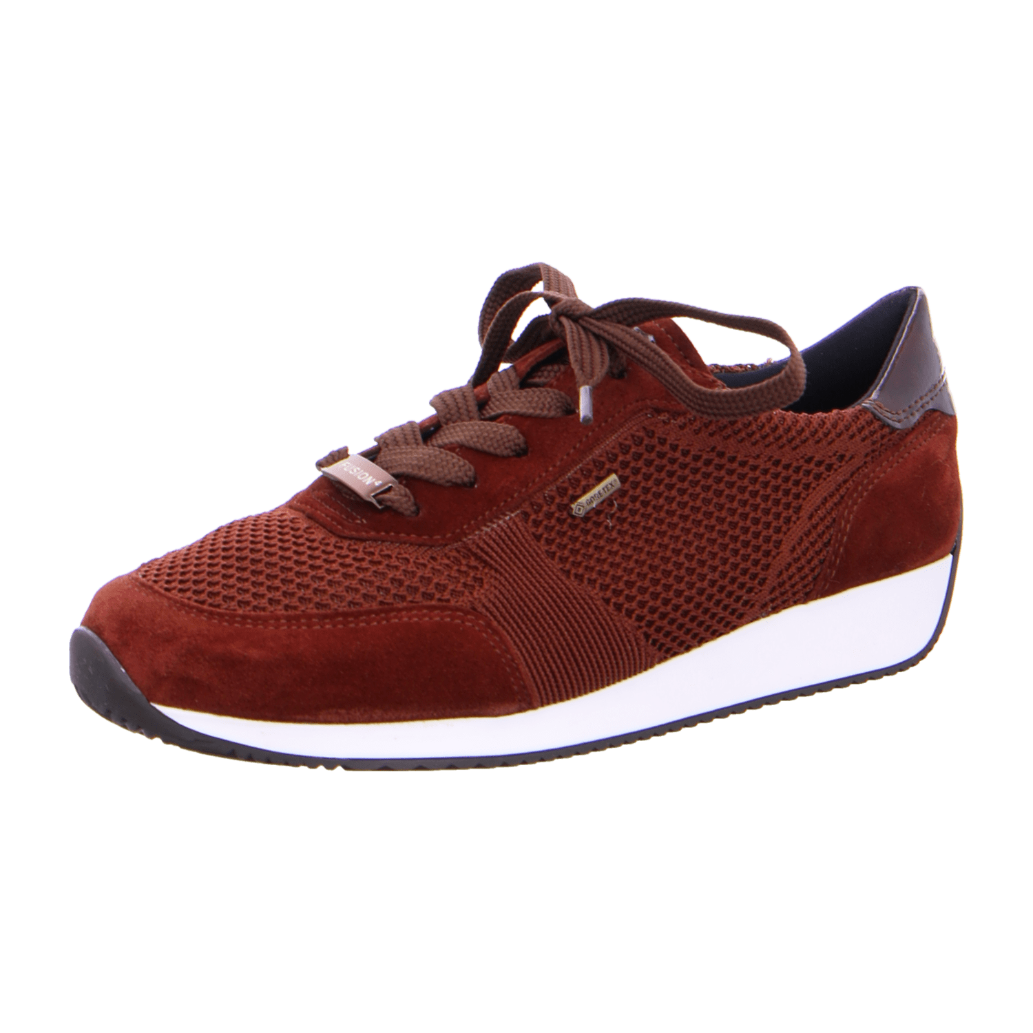 ARA LISBON Women's Sneakers in Red Nubuck Leather with Lace-Up Closure