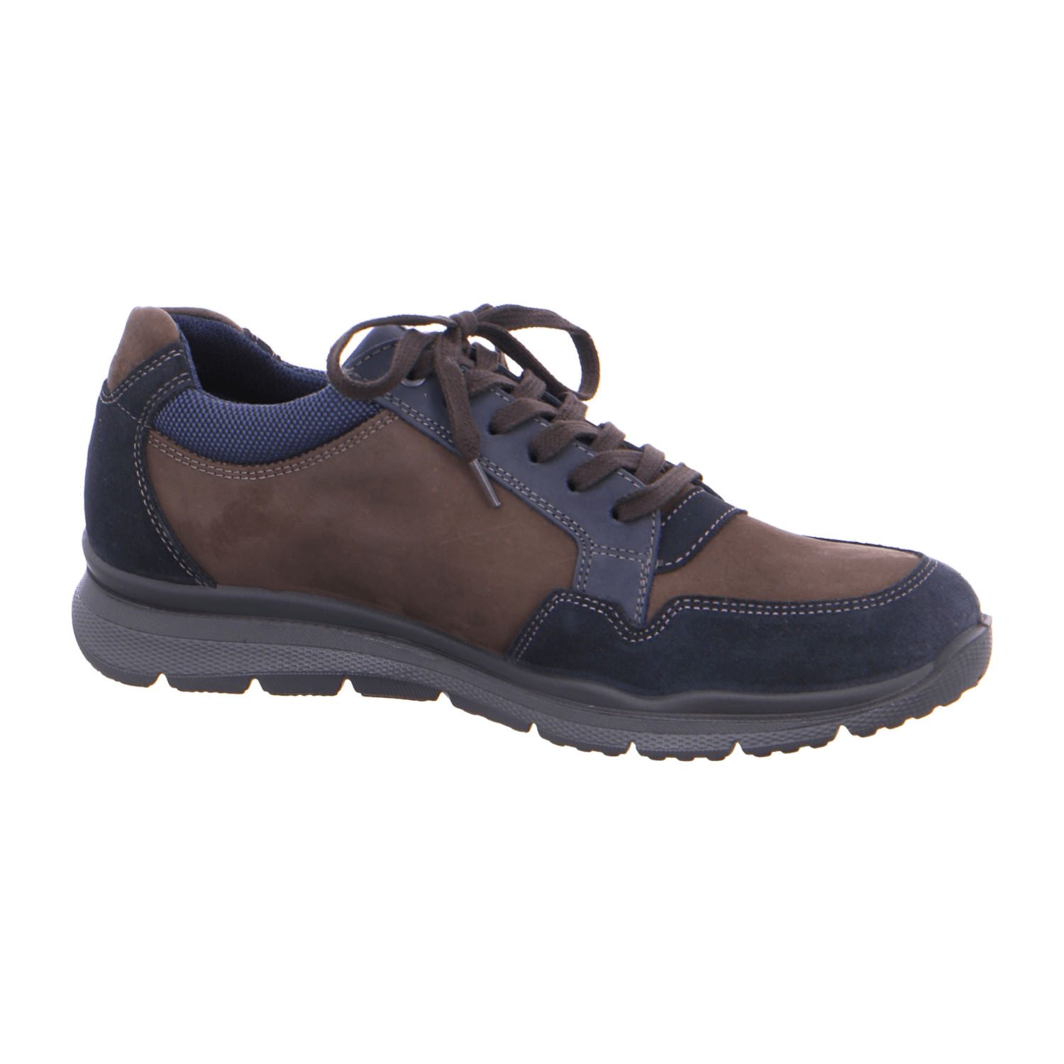 ARA Benjo Lace-Up Derby Men's Shoes in Brown Suede with Warm Lining